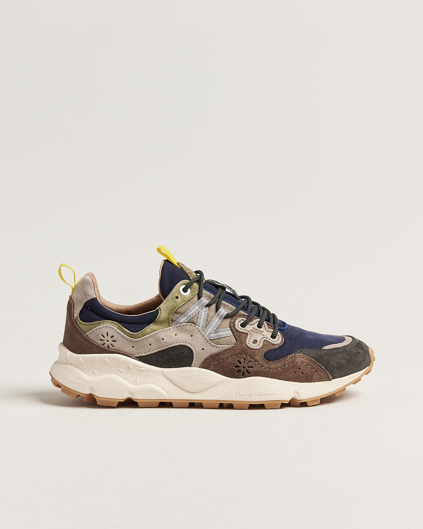 Herr | Sneakers | Flower Mountain | Yamano 3 Suede/Nylon Sneaker Dark Grey/Brown