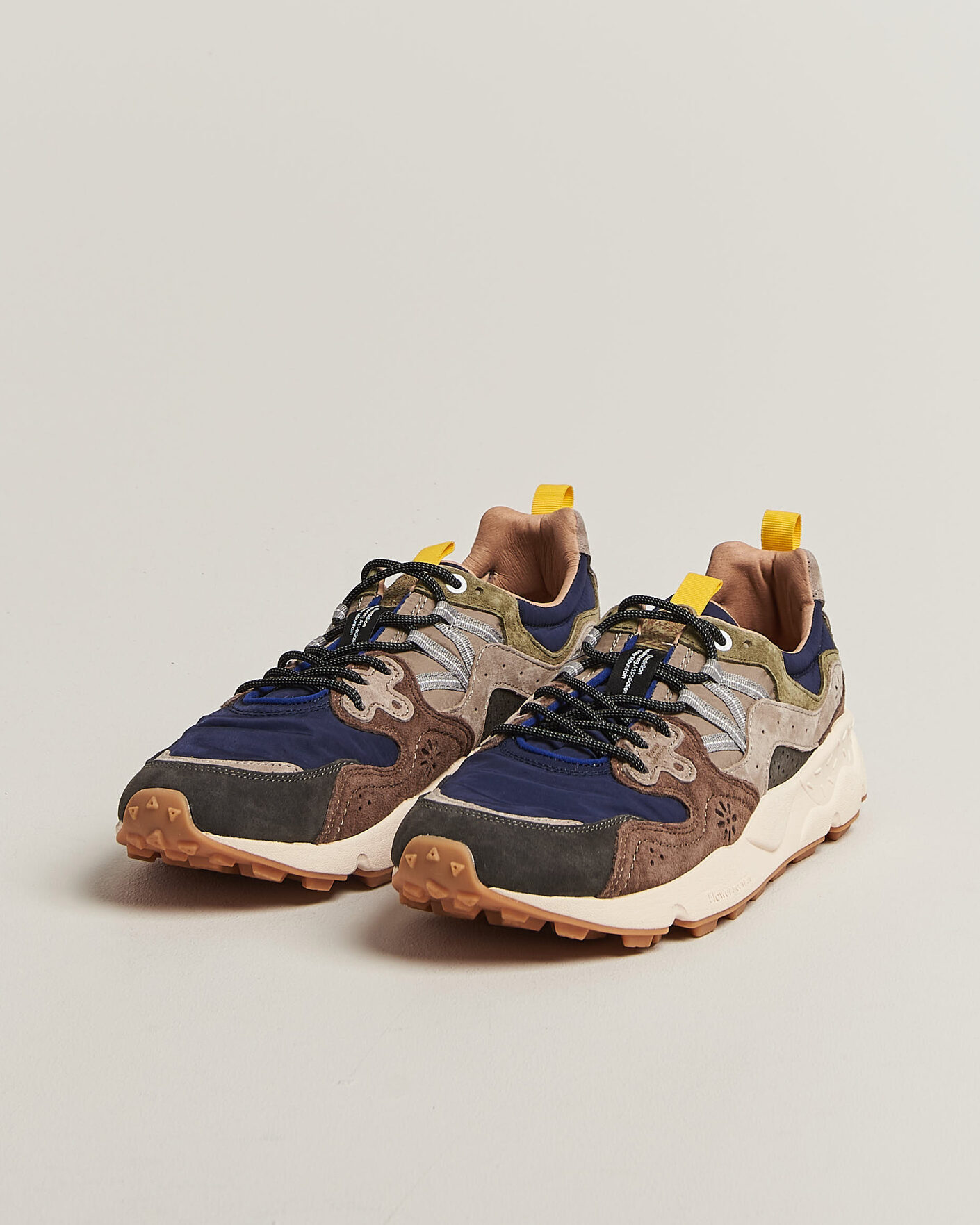 Herr | Sneakers | Flower Mountain | Yamano 3 Suede/Nylon Sneaker Dark Grey/Brown