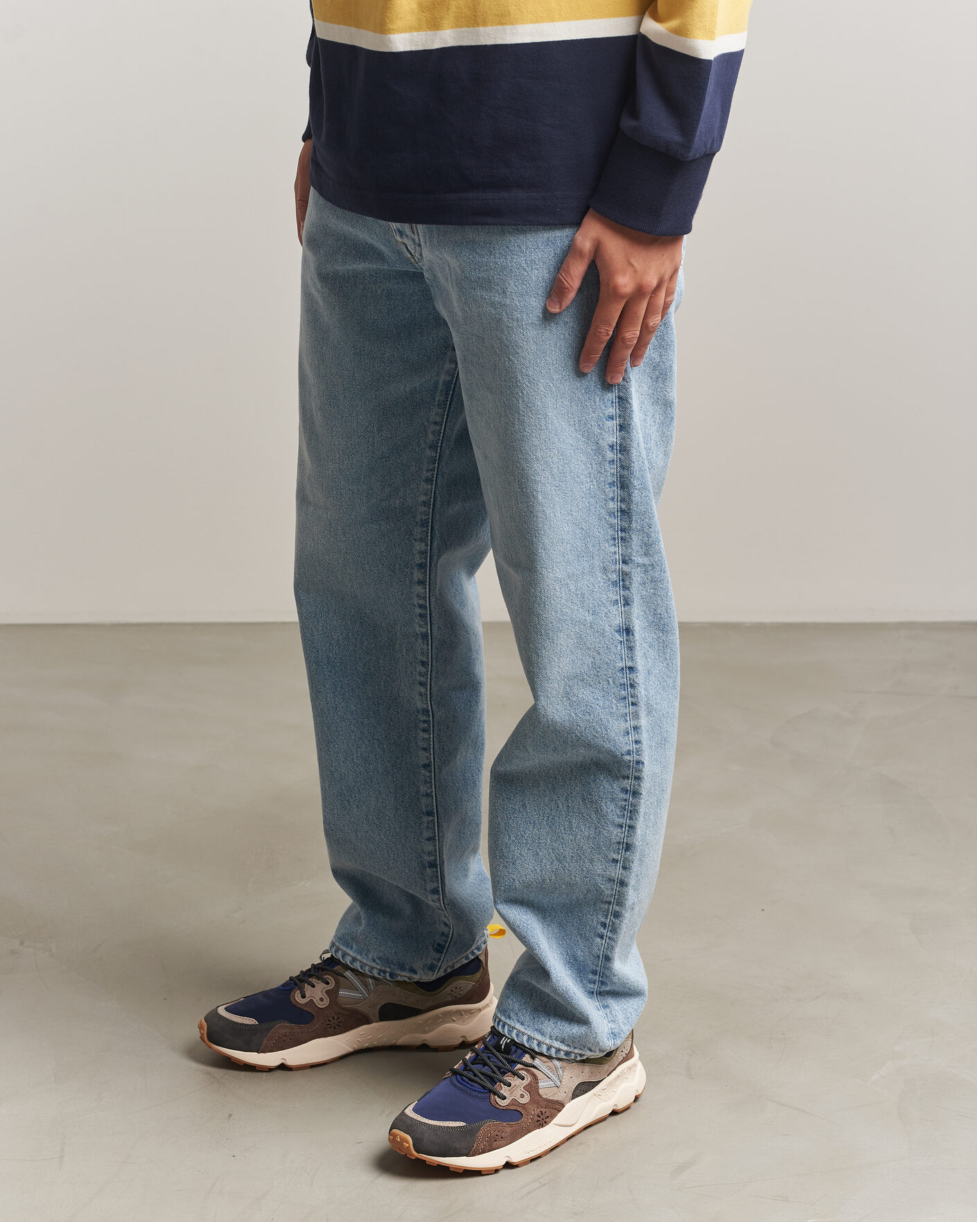 Herr | Sneakers | Flower Mountain | Yamano 3 Suede/Nylon Sneaker Dark Grey/Brown