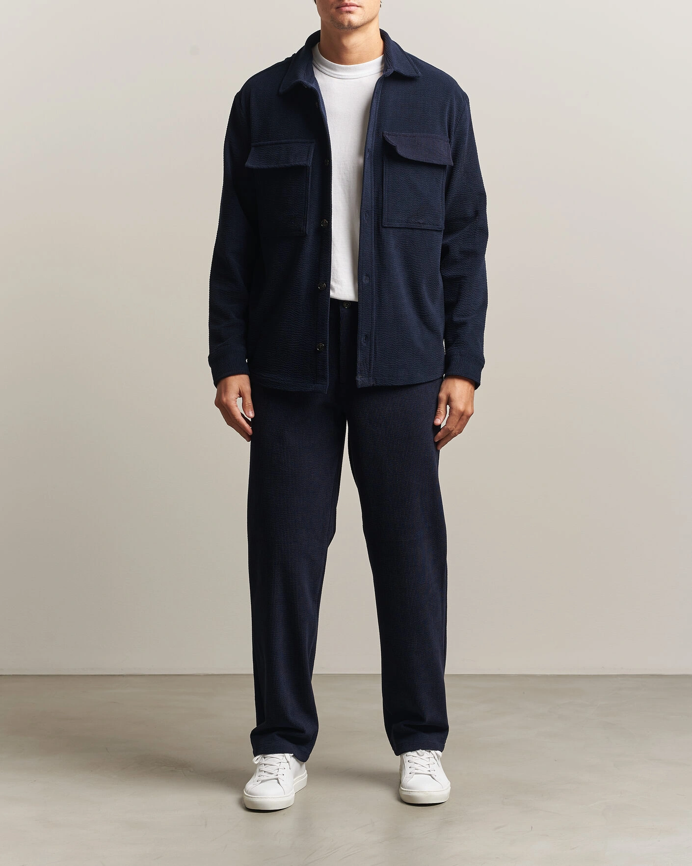 Herr | Byxor | J.Lindeberg | Logan Drape Cord Pants JL Navy