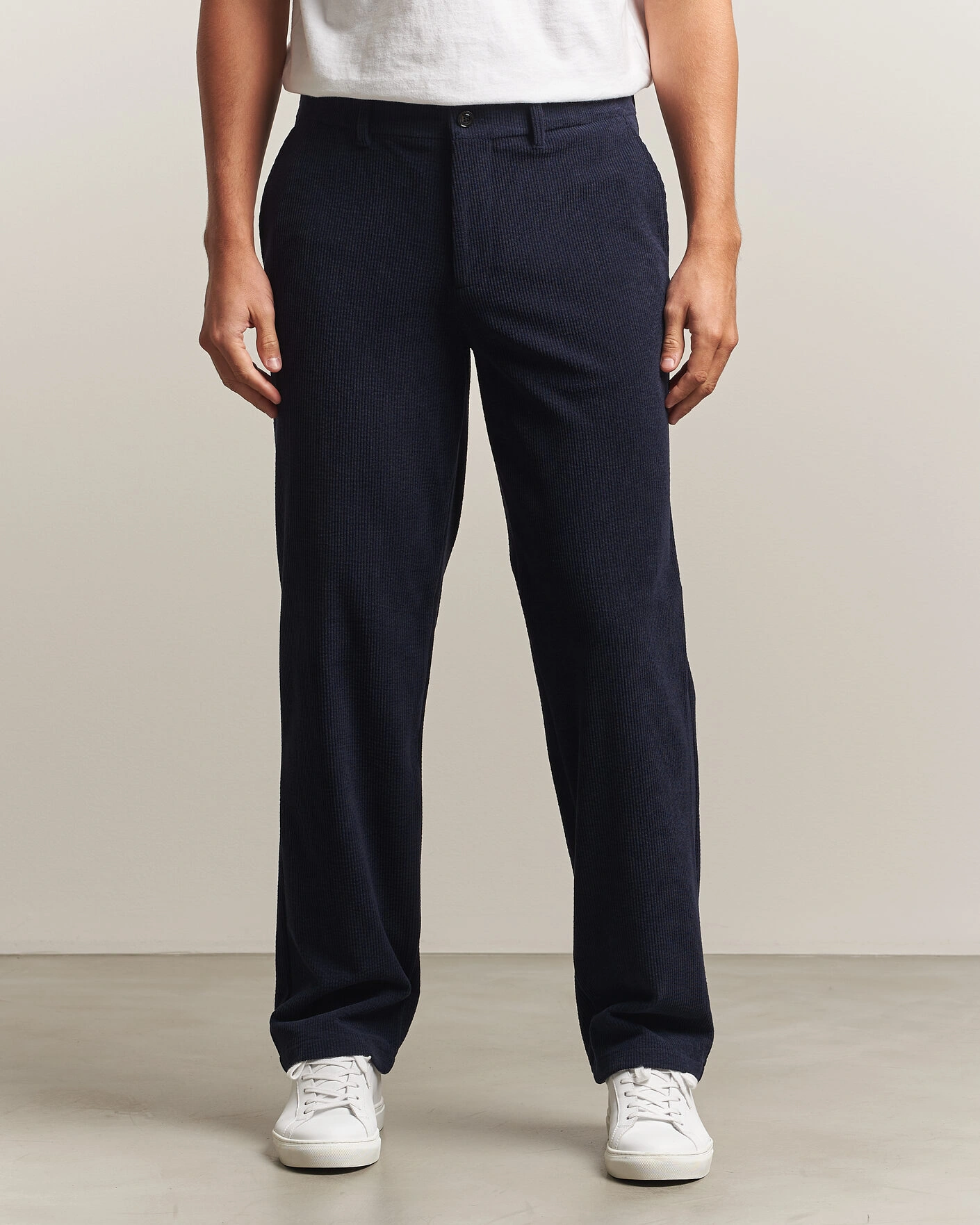 Herr | Byxor | J.Lindeberg | Logan Drape Cord Pants JL Navy