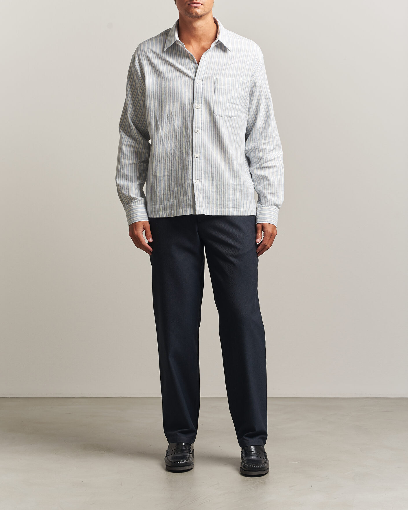 Herr | Byxor | J.Lindeberg | Logan Brushed Twill Pants JL Navy