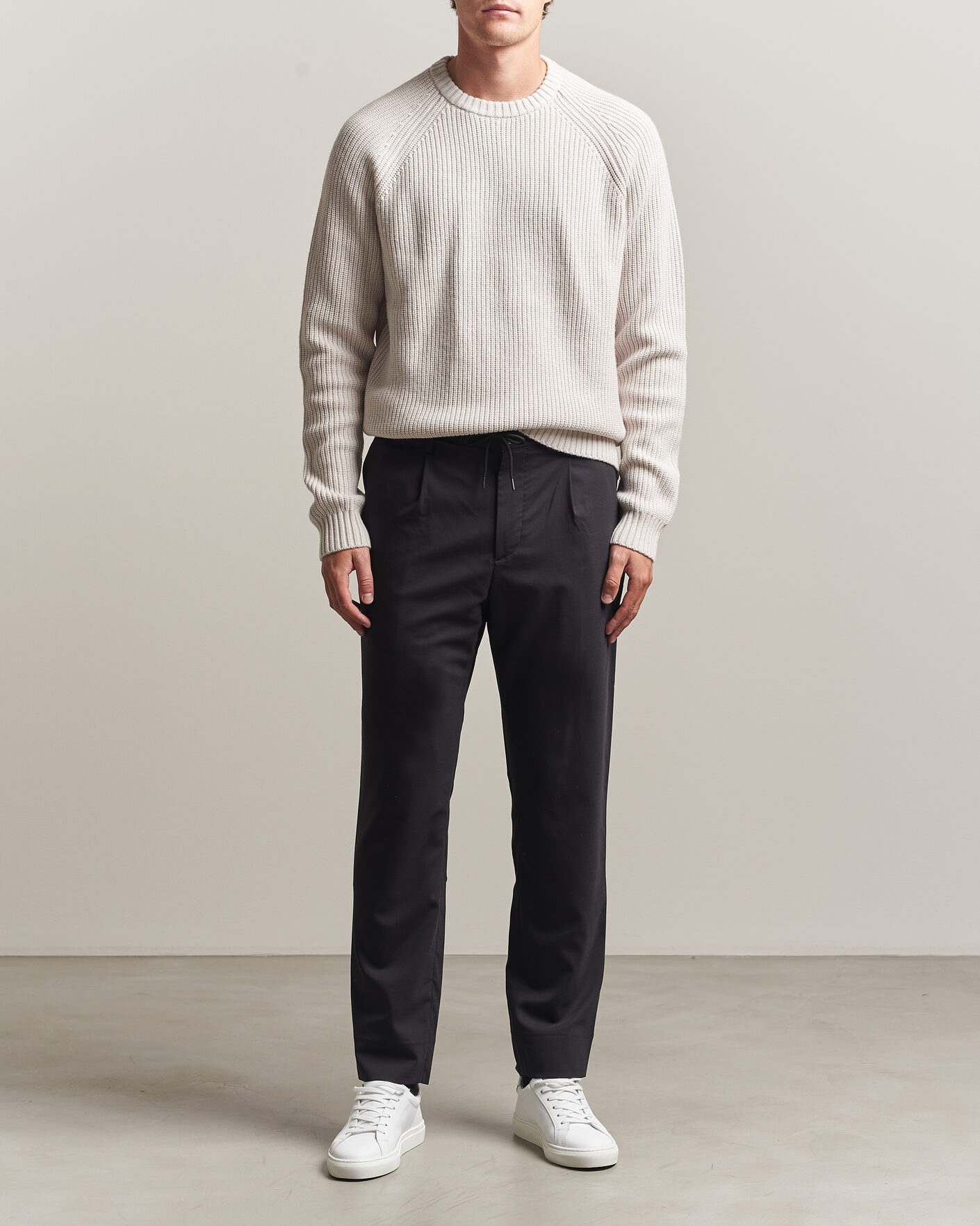 Herr | Byxor | J.Lindeberg | Harris Stretch Wool Pants Black
