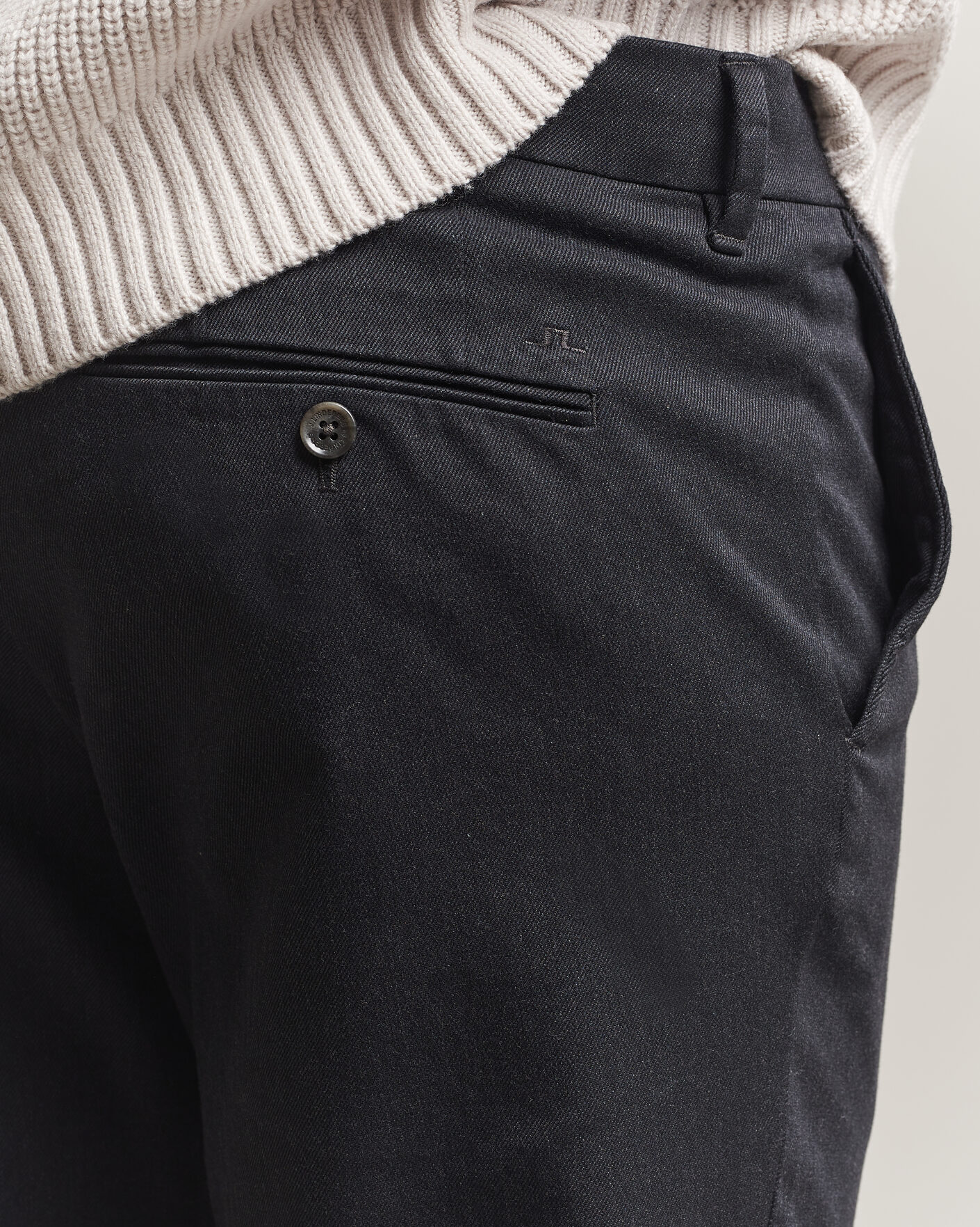 Herr | Byxor | J.Lindeberg | Chase Stretch Flannel Trousers Dark Grey