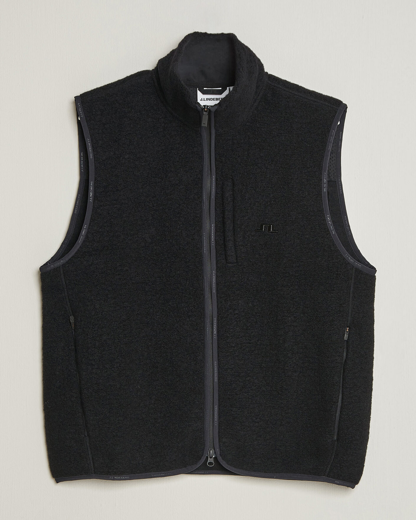 Herr | Västar | J.Lindeberg | Duncan Wool Fleece Vest Black