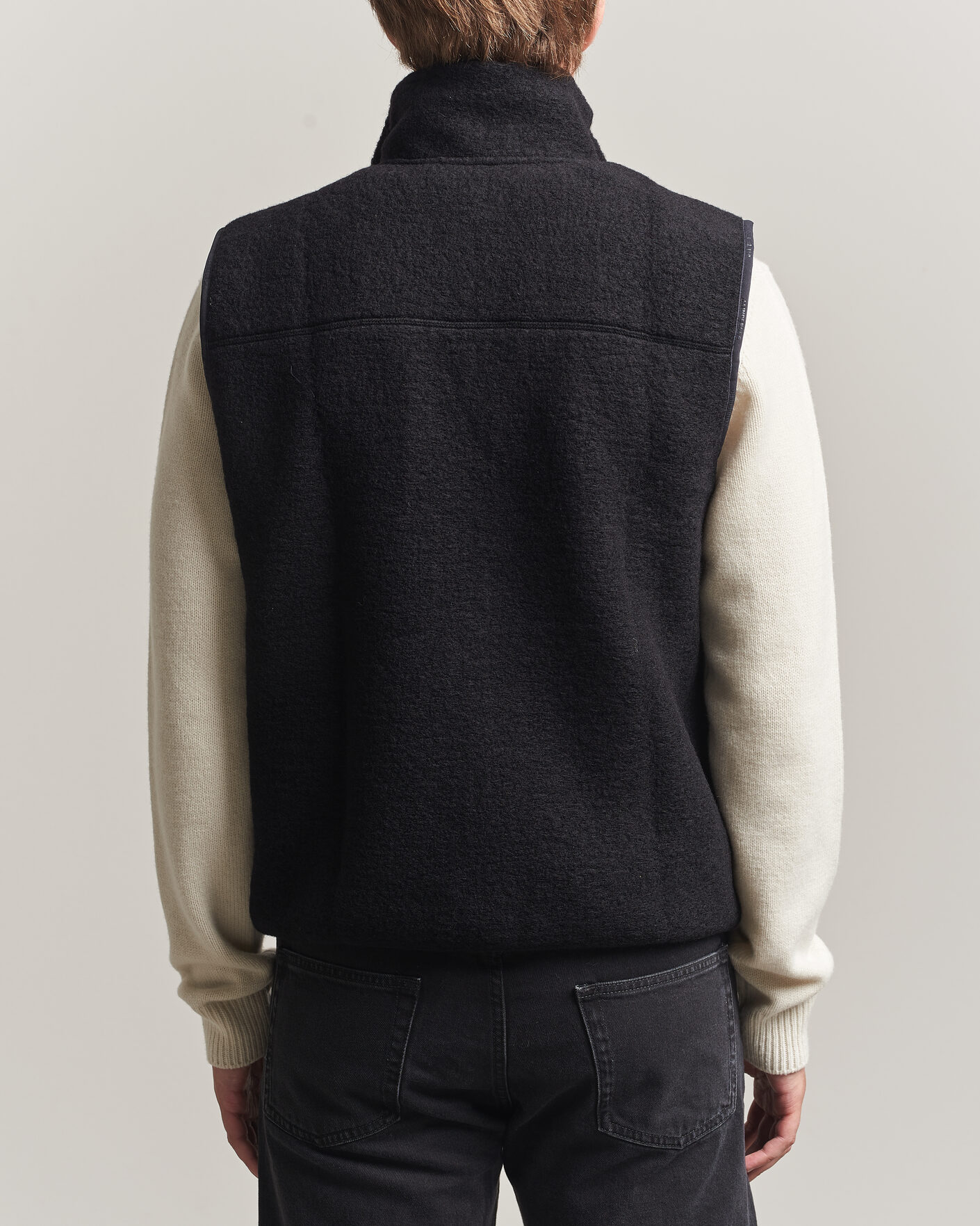 Herr | Västar | J.Lindeberg | Duncan Wool Fleece Vest Black