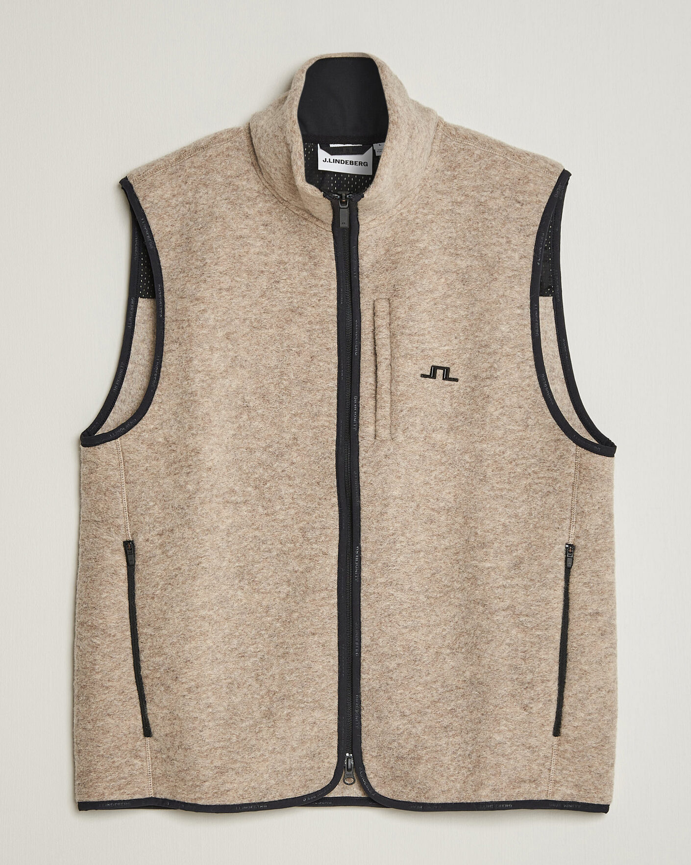 Herr | Västar | J.Lindeberg | Duncan Wool Fleece Vest Moonbeam