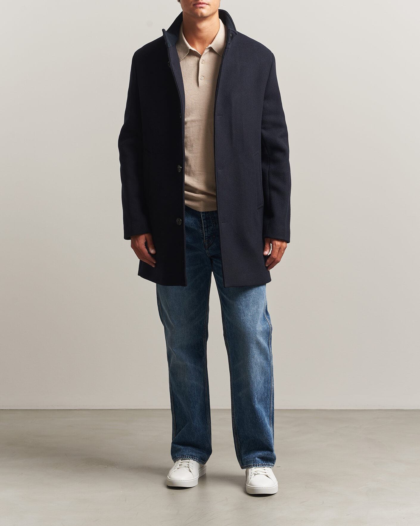 Herr | Jackor | J.Lindeberg | Lexon Wool Coat JL Navy