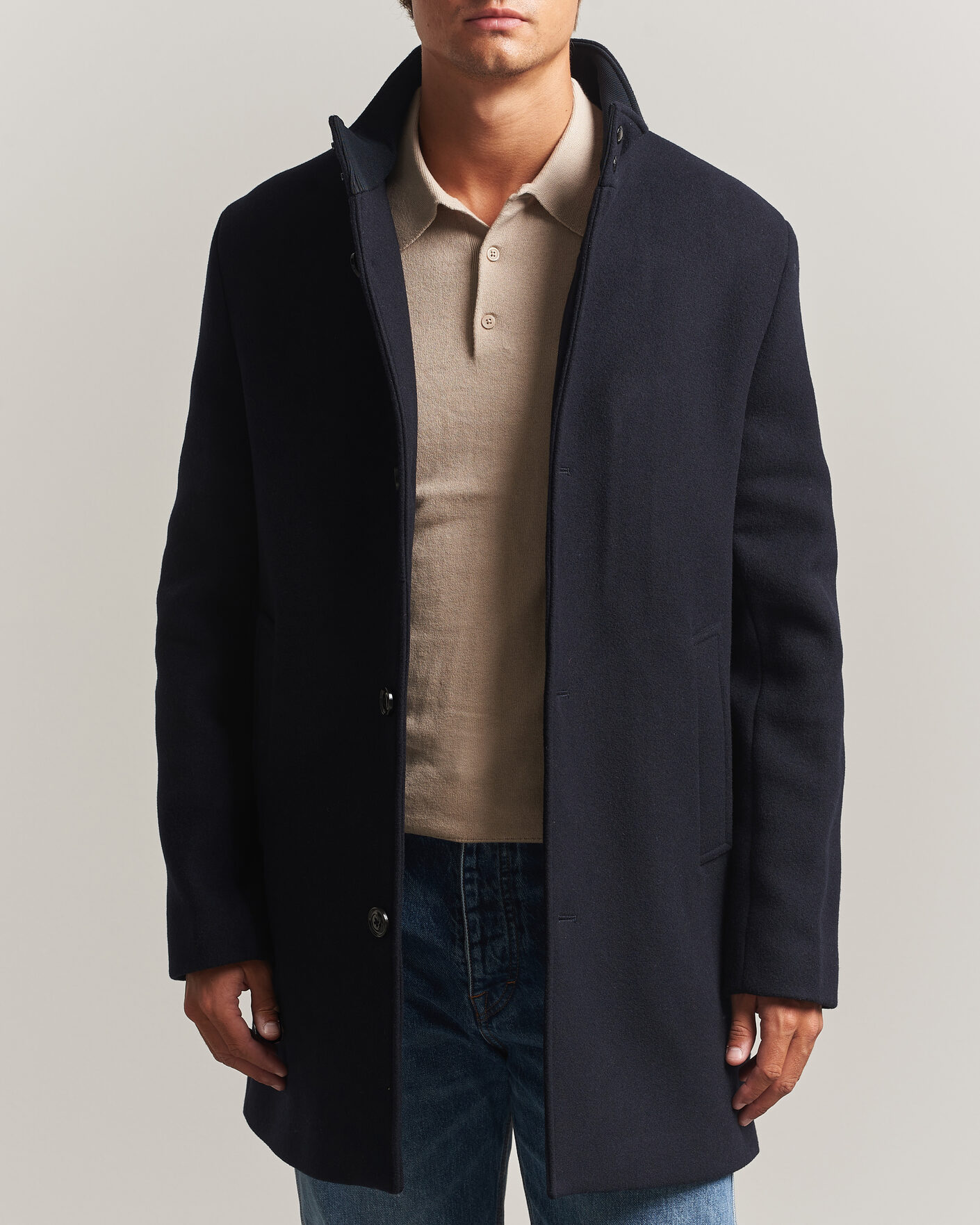 Herr | Jackor | J.Lindeberg | Lexon Wool Coat JL Navy