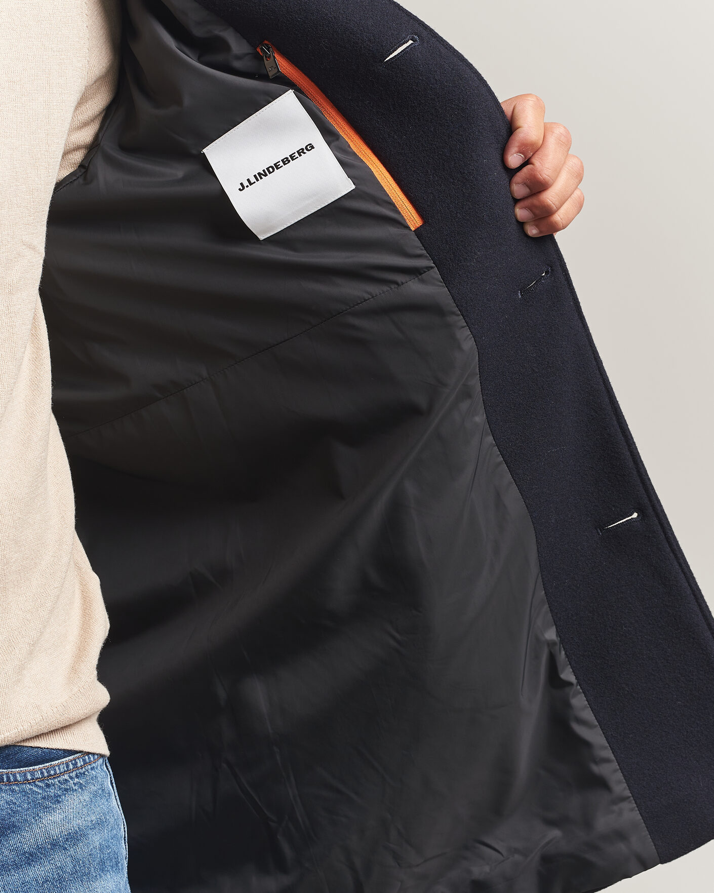 Herr | Jackor | J.Lindeberg | Lexon Wool Coat JL Navy