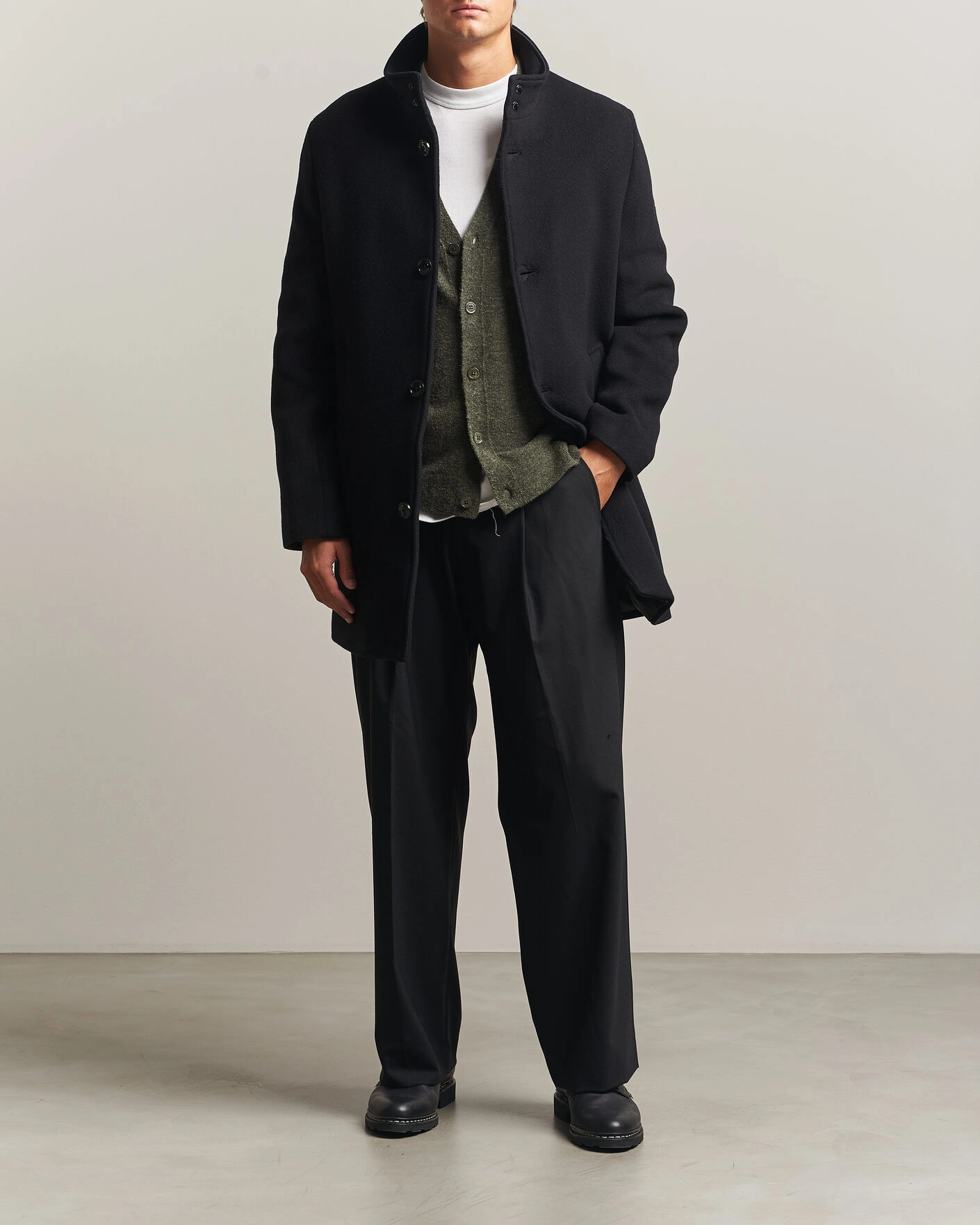 Herr | Jackor | J.Lindeberg | Lexon Wool Coat Black