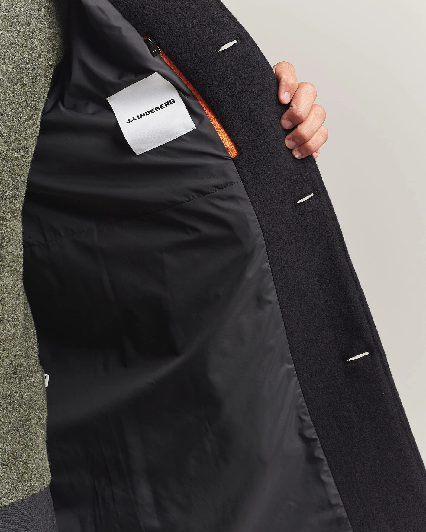 Herr | Jackor | J.Lindeberg | Lexon Wool Coat Black