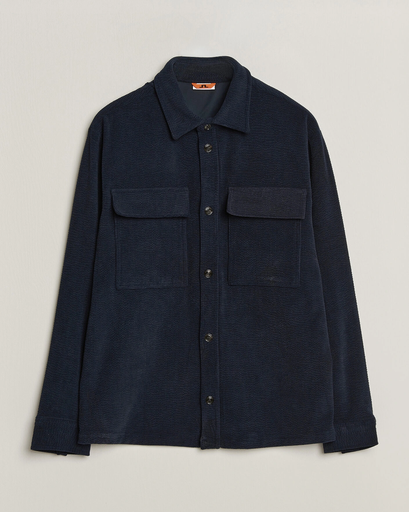 Herr | Skjortor | J.Lindeberg | Finnigan Drape Cord Overshirt JL Navy