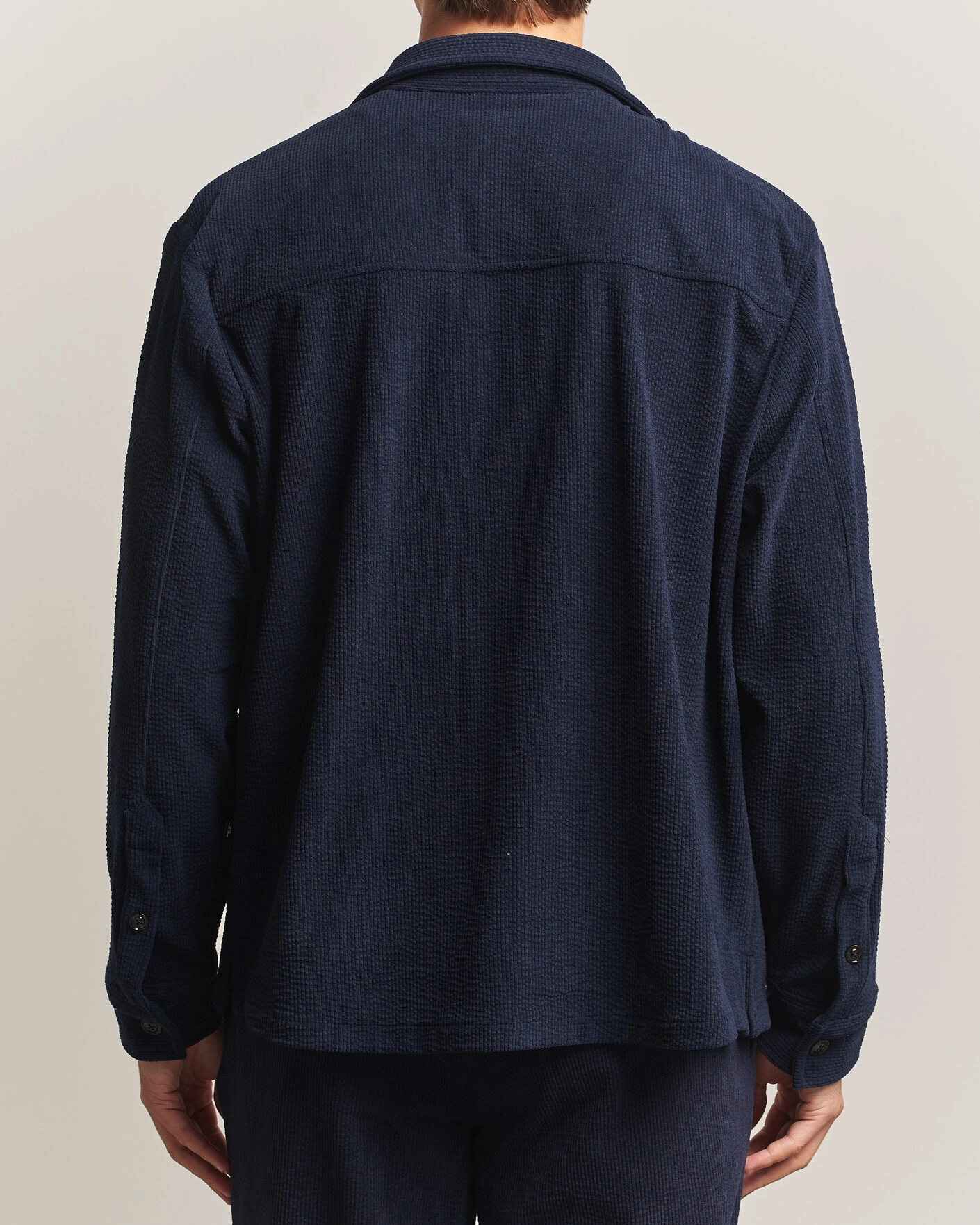Herr | Skjortor | J.Lindeberg | Finnigan Drape Cord Overshirt JL Navy