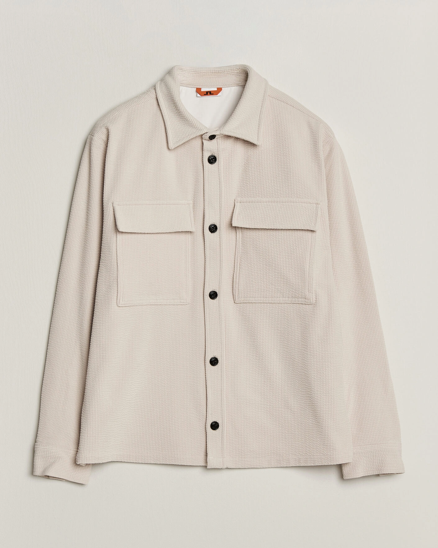 Herr | Skjortor | J.Lindeberg | Finnigan Drape Cord Overshirt Moonbeam