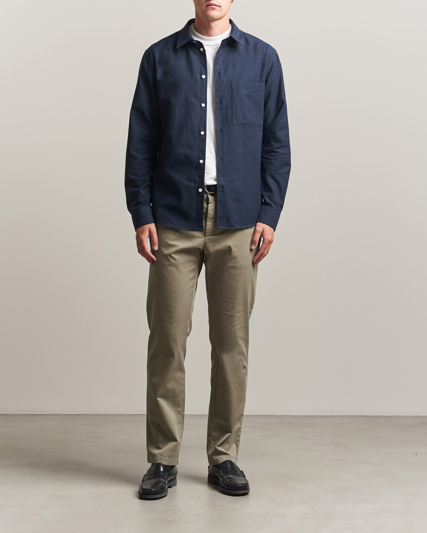 Herr | Skjortor | J.Lindeberg | Marlon Flannel Shirt JL Navy