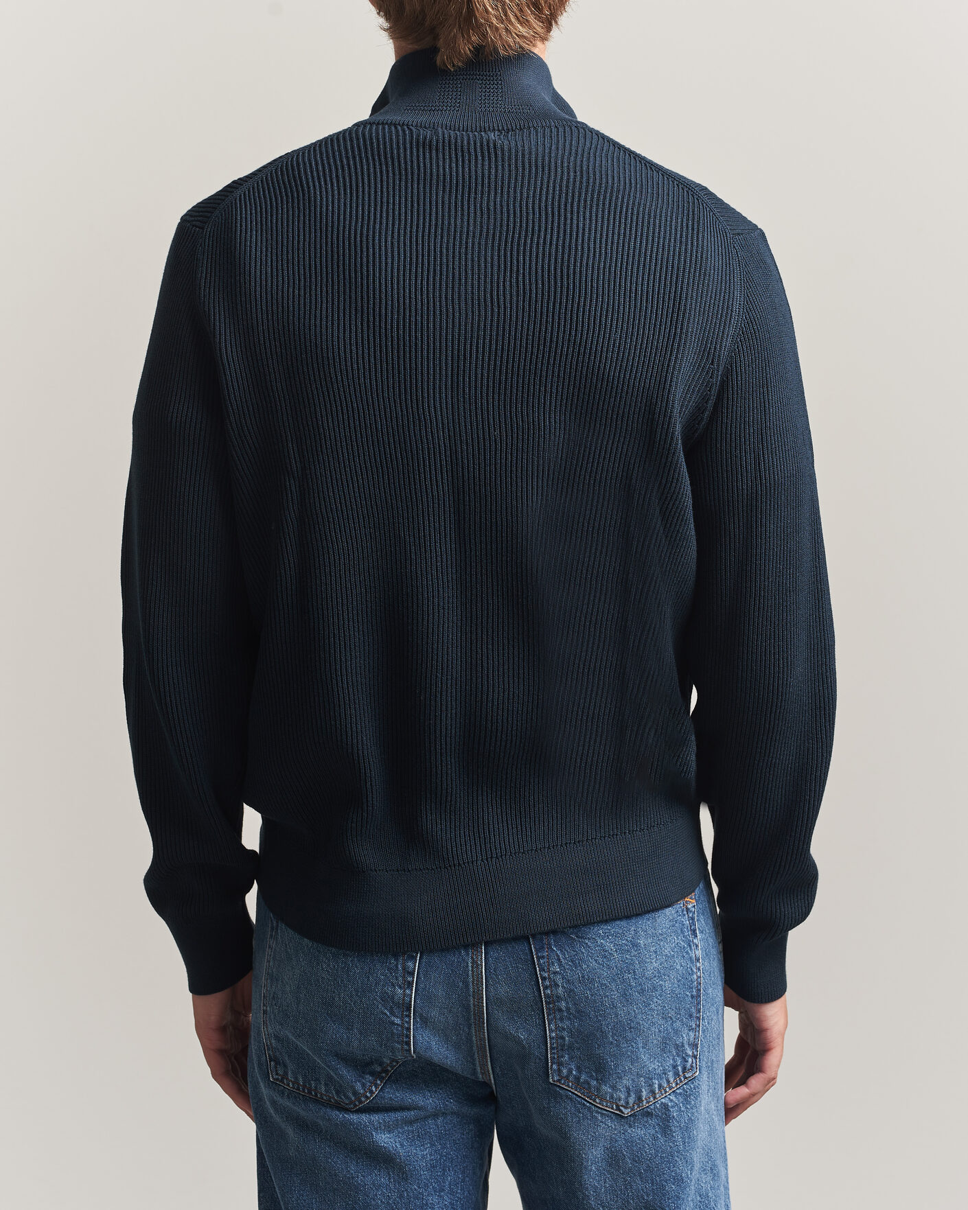 Herr | Tröjor | J.Lindeberg | Alexis Cotton Full Zip JL Navy