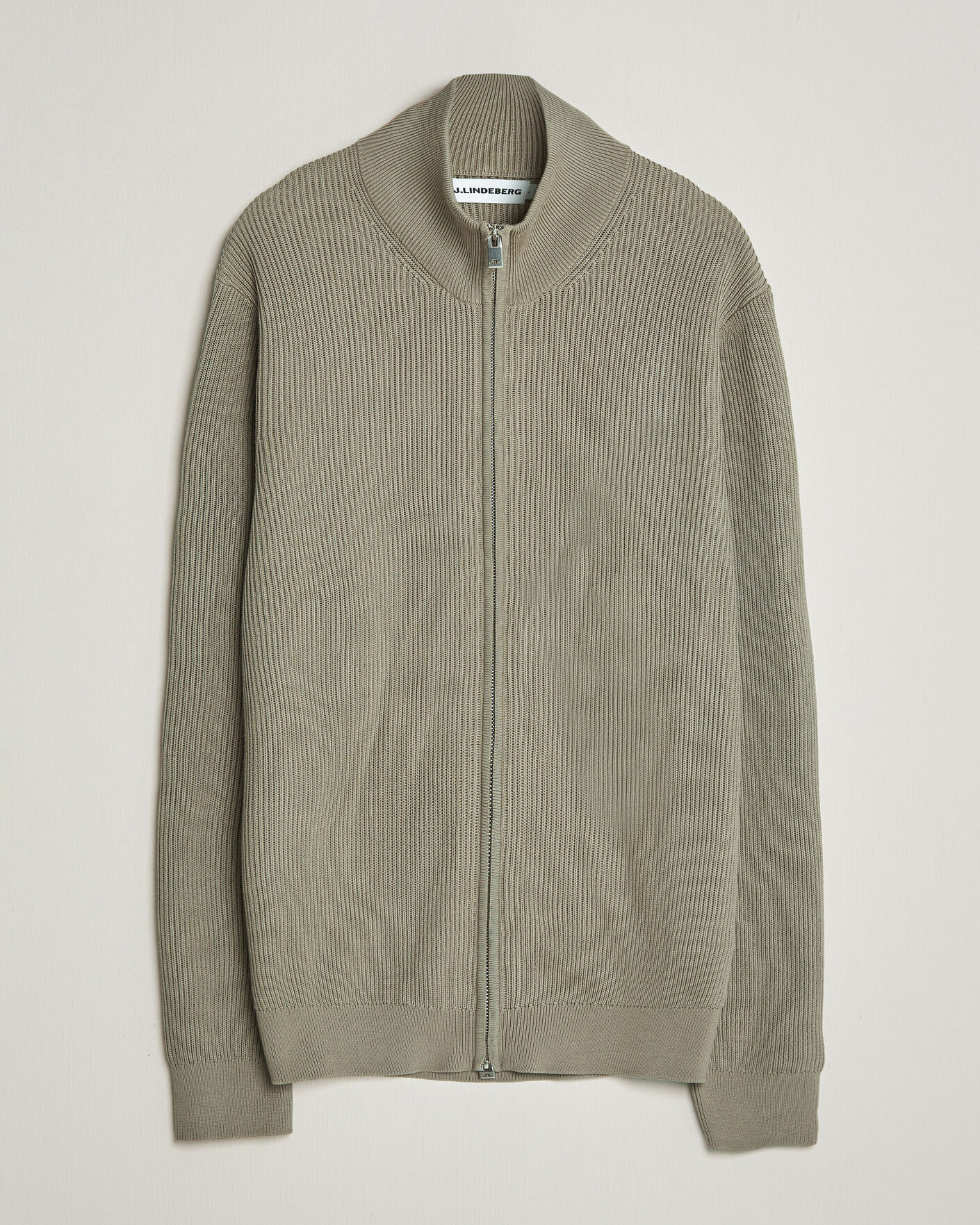 Herr | Tröjor | J.Lindeberg | Alexis Cotton Full Zip Brindle