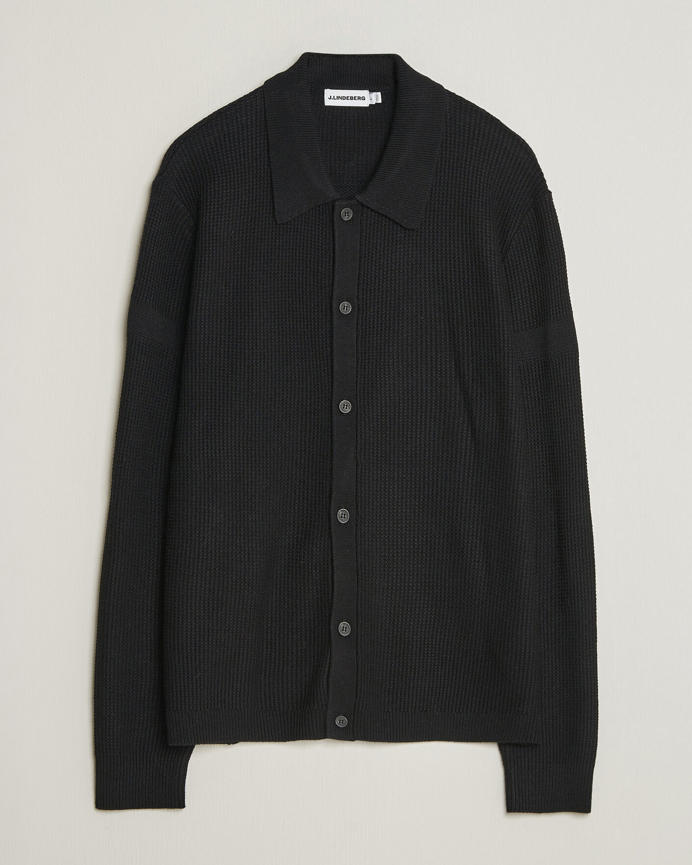 Herr | Tröjor | J.Lindeberg | Willem Knitted Cardigan Black