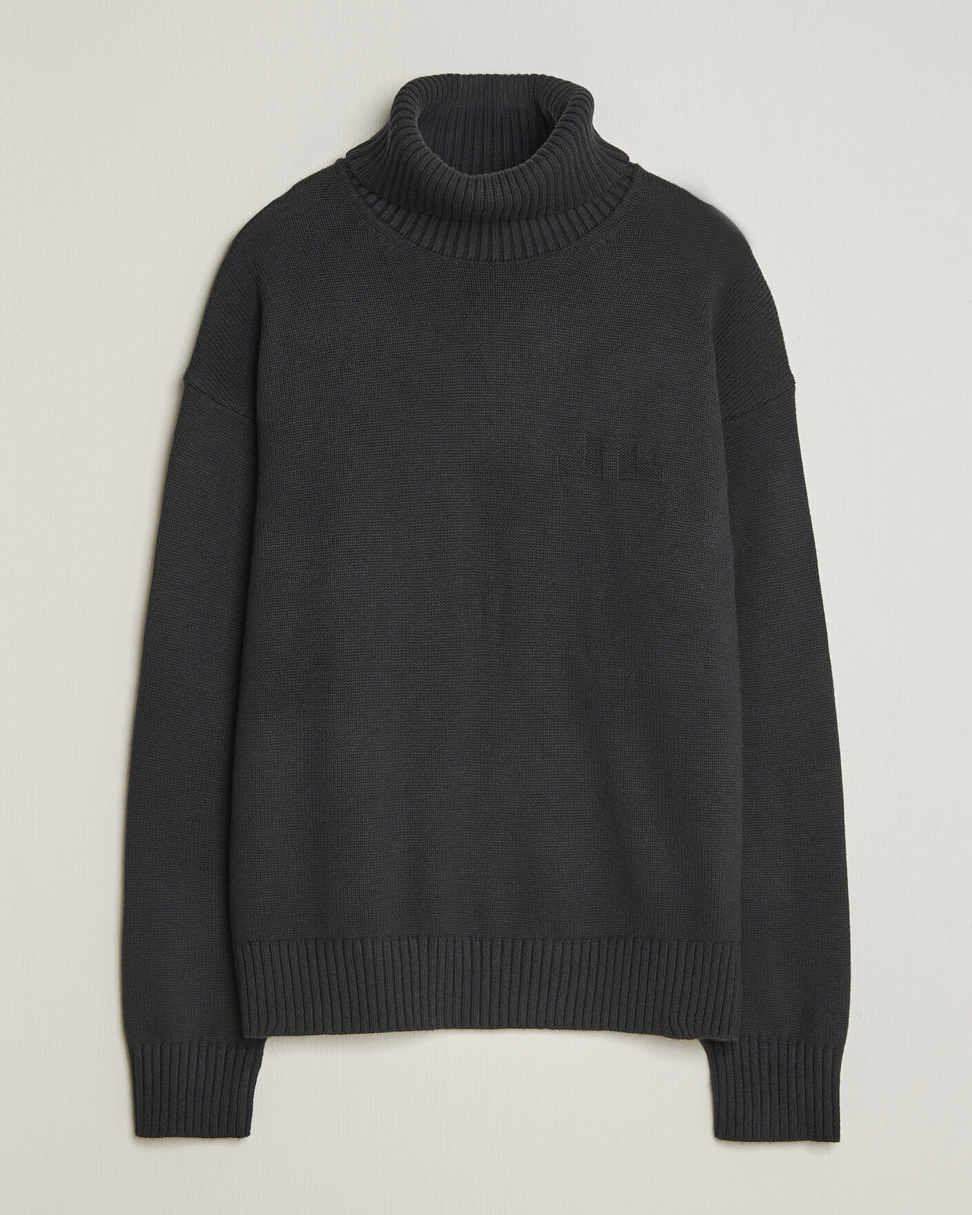 Herr | Tröjor | J.Lindeberg | Eddy Wool/Cotton Knitted Turtleneck Black
