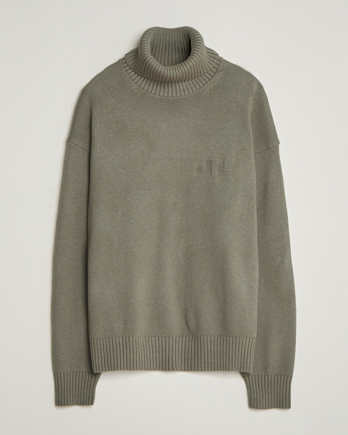 Herr | Tröjor | J.Lindeberg | Eddy Wool/Cotton Knitted Turtleneck Brindle