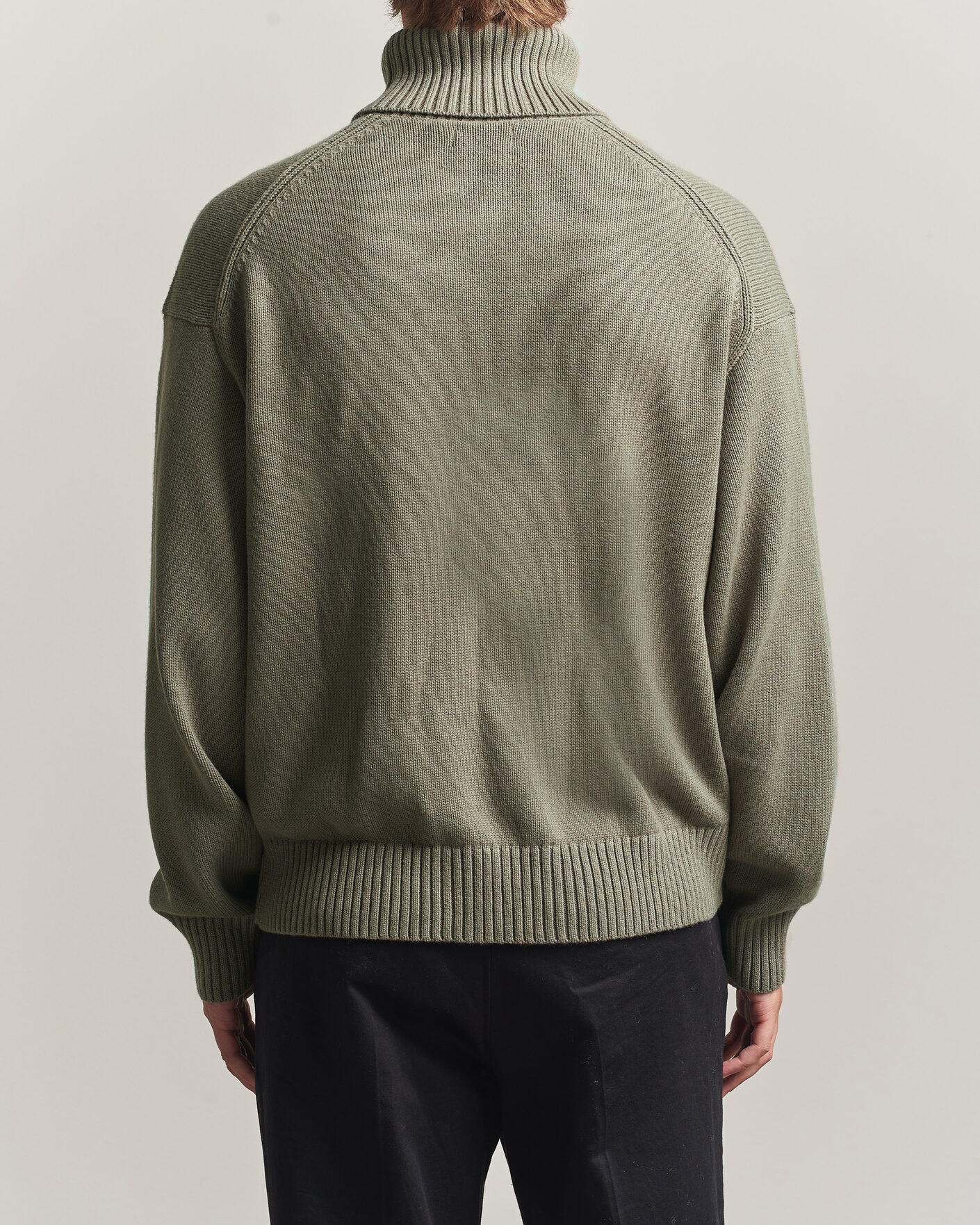 Herr | Tröjor | J.Lindeberg | Eddy Wool/Cotton Knitted Turtleneck Brindle