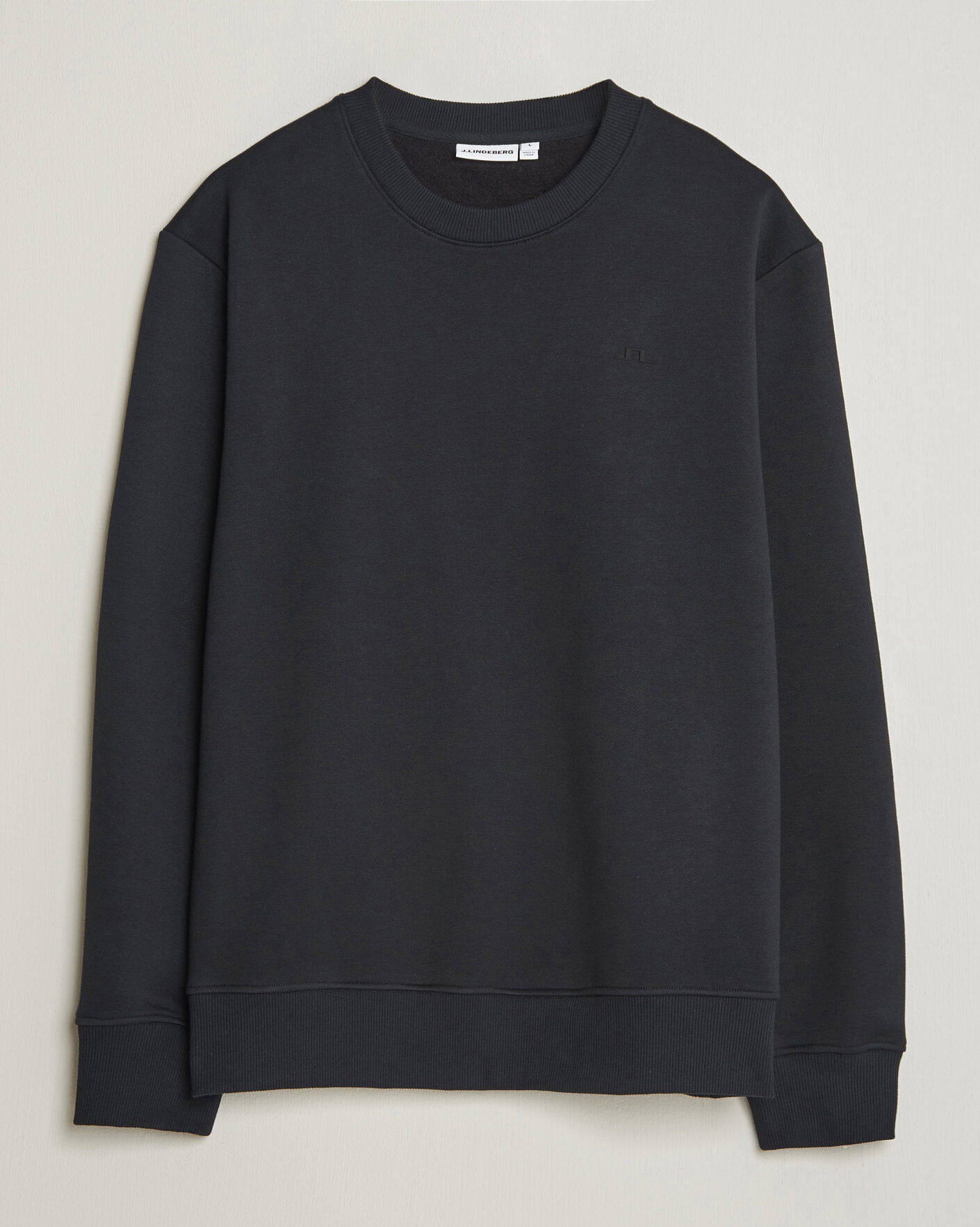 Herr | Tröjor | J.Lindeberg | Alpha Crew Neck Sweatshirt Black