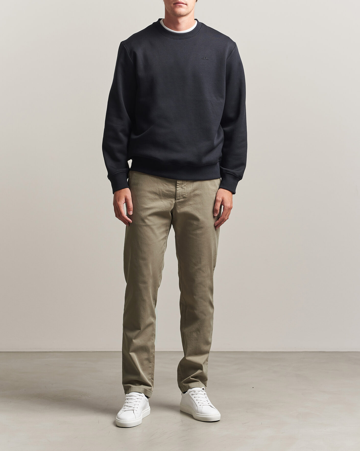 Herr | Tröjor | J.Lindeberg | Alpha Crew Neck Sweatshirt Black