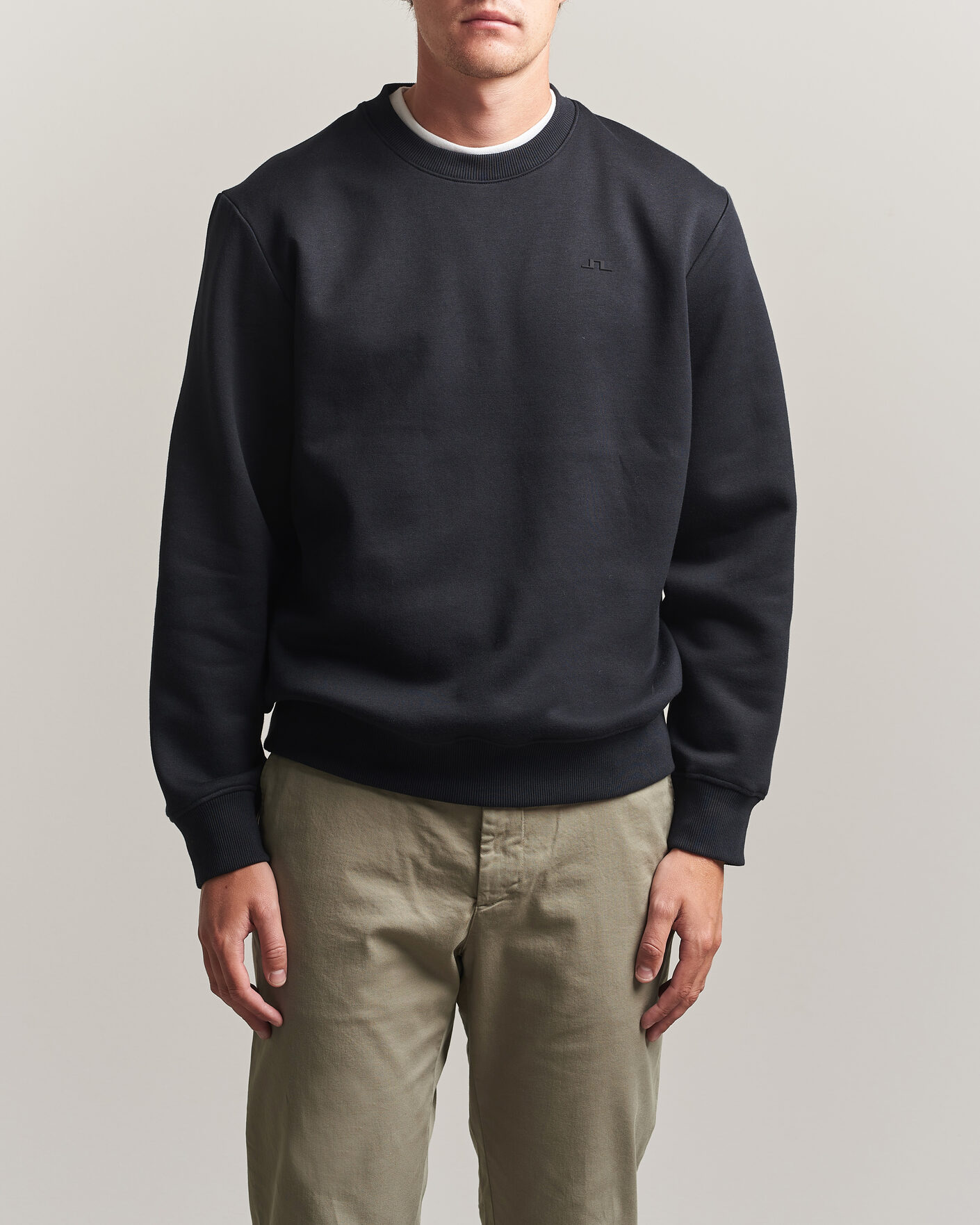 Herr | Tröjor | J.Lindeberg | Alpha Crew Neck Sweatshirt Black