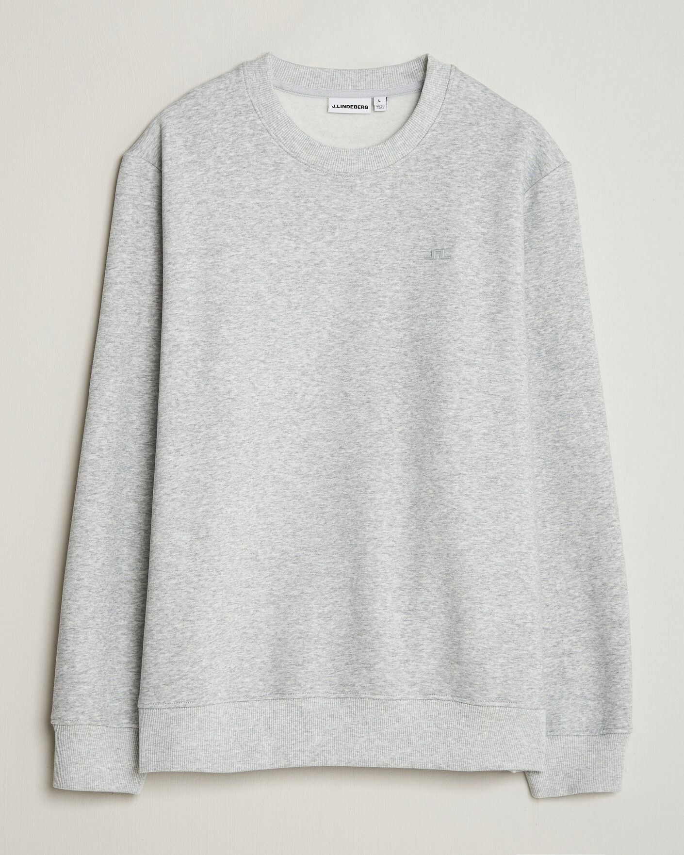 Herr | Tröjor | J.Lindeberg | Alpha Crew Neck Sweatshirt Light Grey Melange