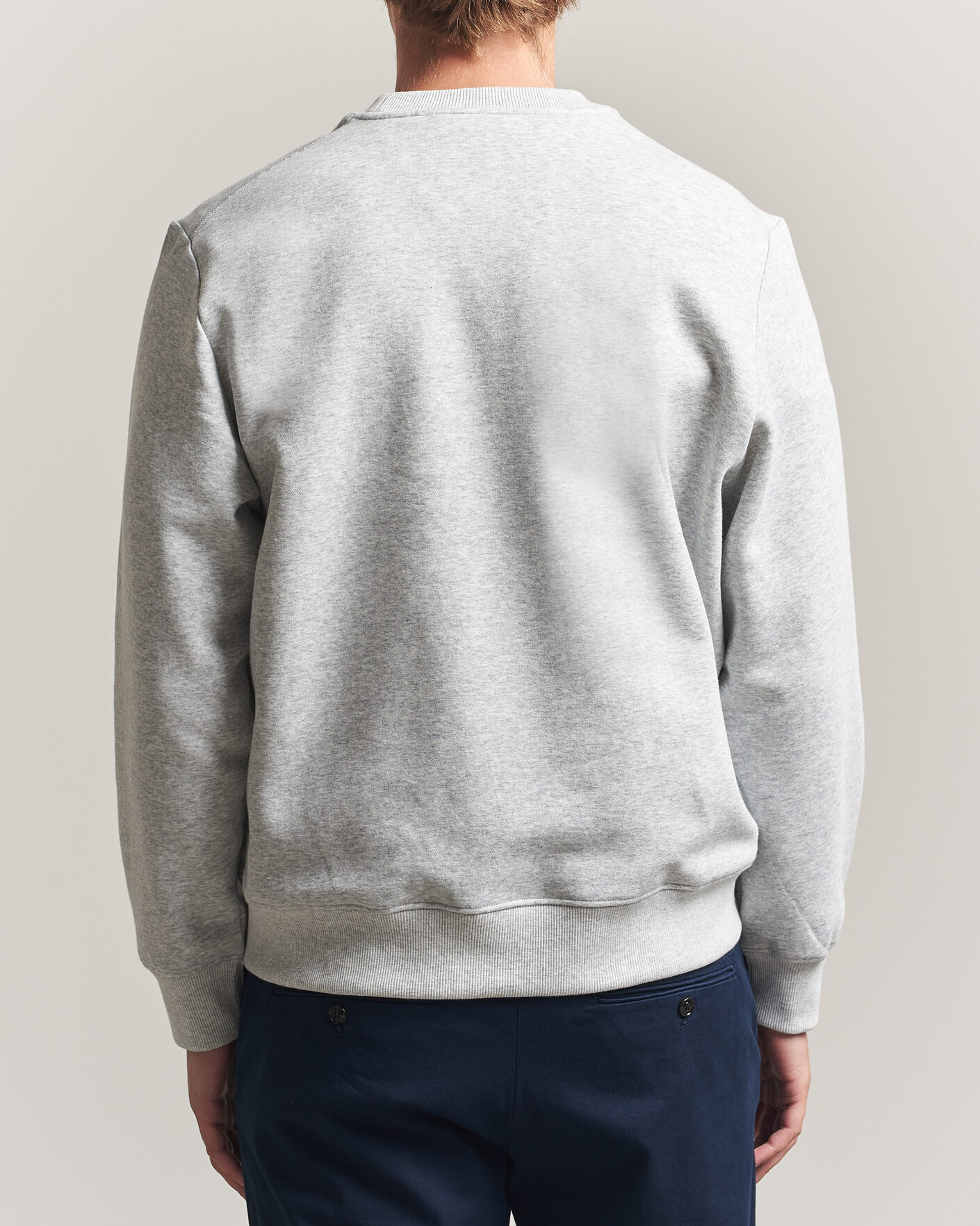 Herr | Tröjor | J.Lindeberg | Alpha Crew Neck Sweatshirt Light Grey Melange