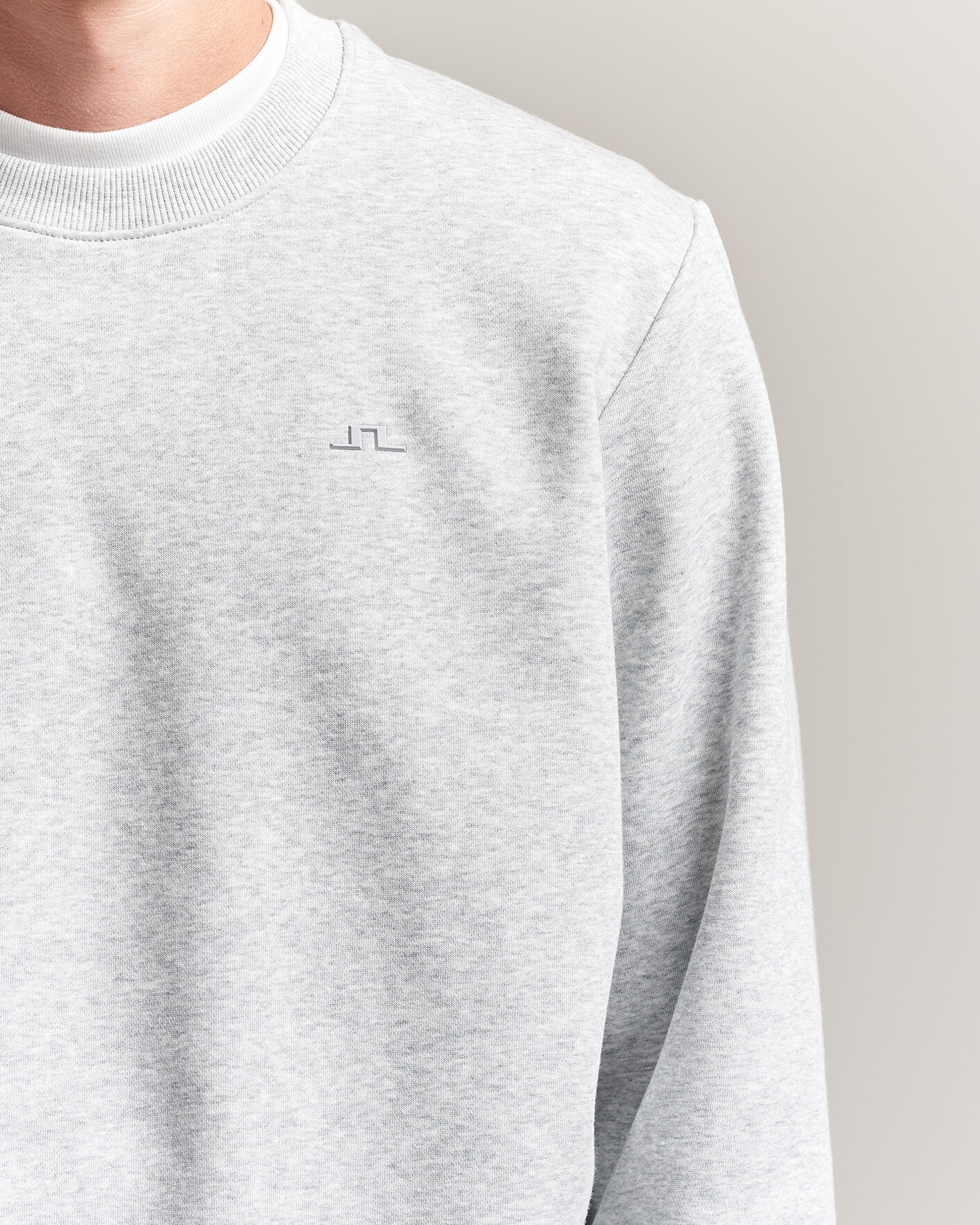 Herr | Tröjor | J.Lindeberg | Alpha Crew Neck Sweatshirt Light Grey Melange