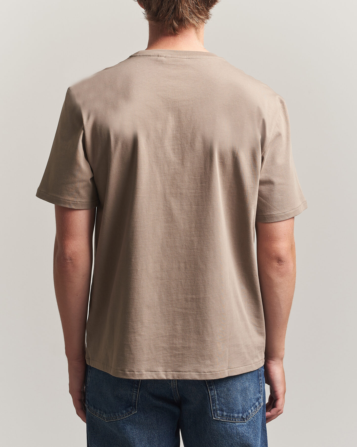 Herr | T-Shirts | J.Lindeberg | Alpha Crew Neck T-Shirt Brindle