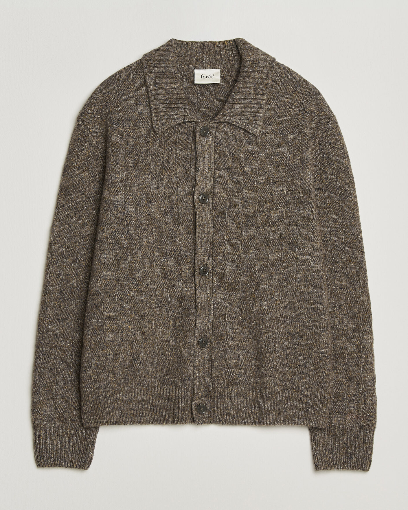 Herr | Tröjor | Forét | Area Wool Cardigan Jacket Taupe