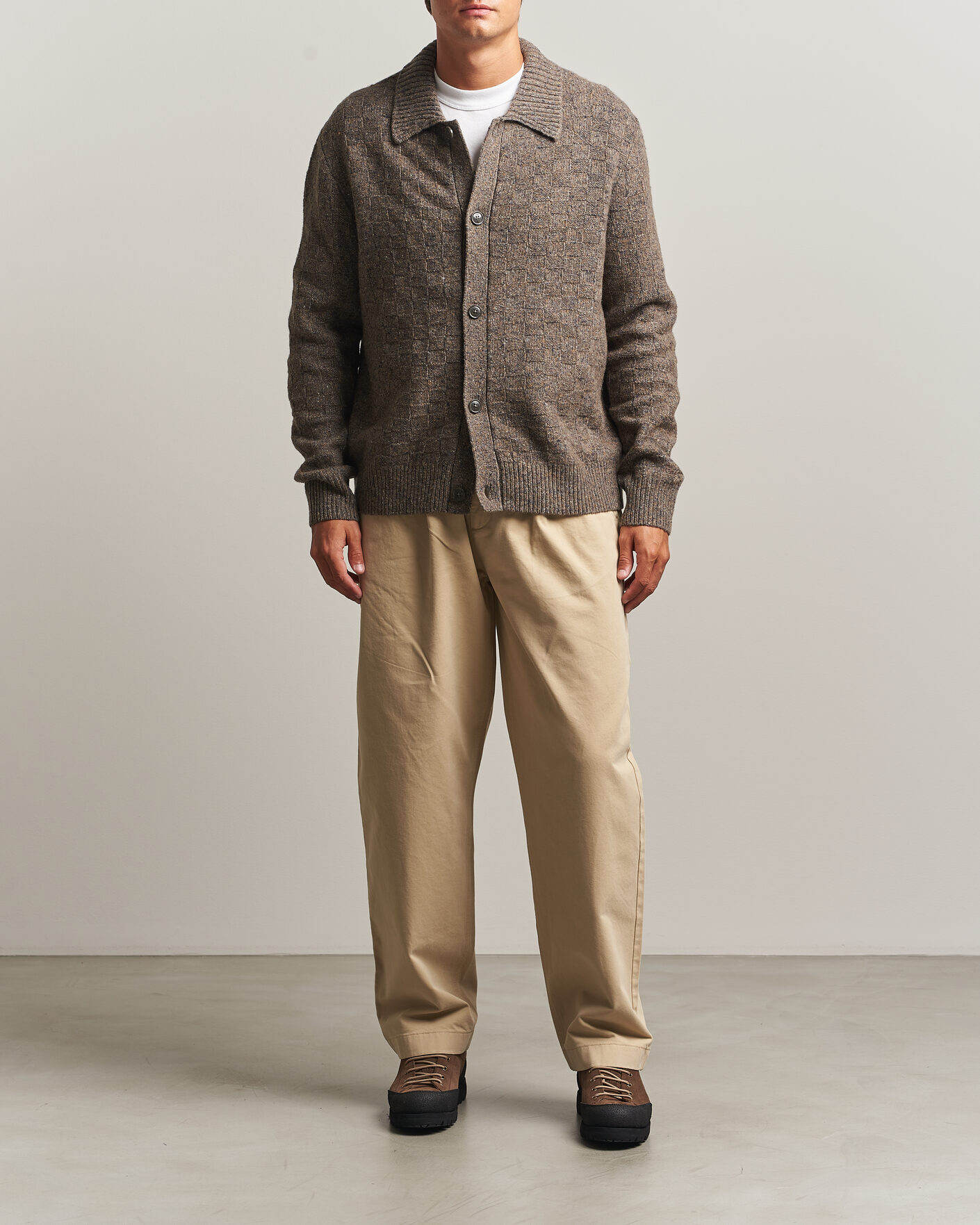 Herr | Tröjor | Forét | Area Wool Cardigan Jacket Taupe