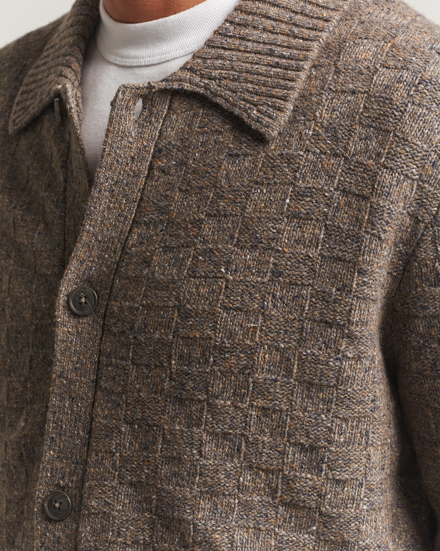 Herr | Tröjor | Forét | Area Wool Cardigan Jacket Taupe