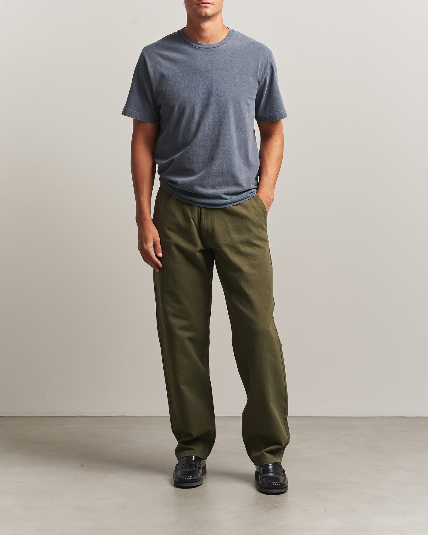 Herr | Byxor | Forét | Clay Twill Pants Army