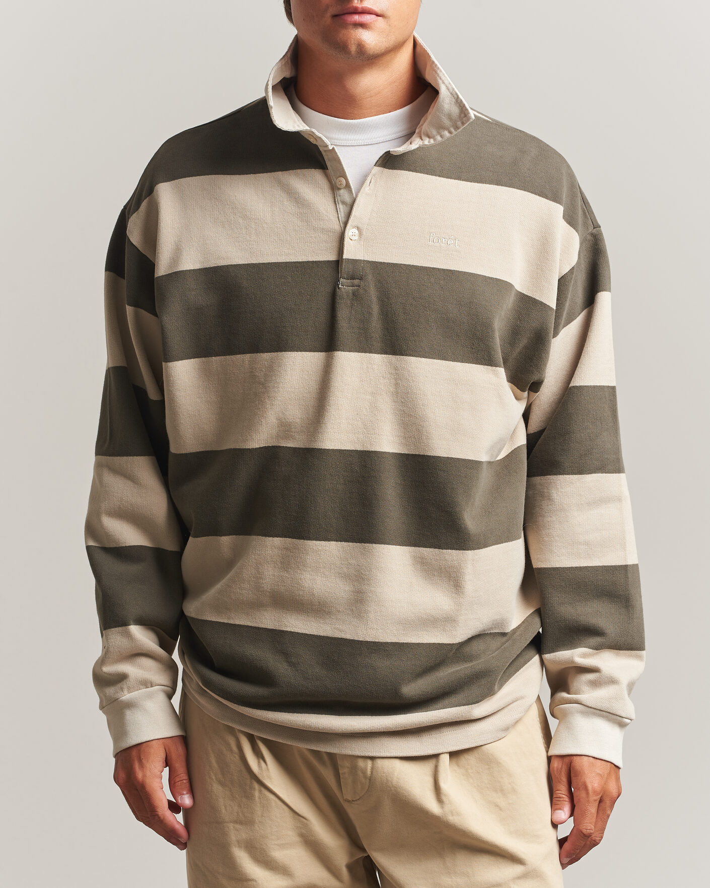 Herr | Tröjor | Forét | Match Rugby Sweatshirt Wood Stripe