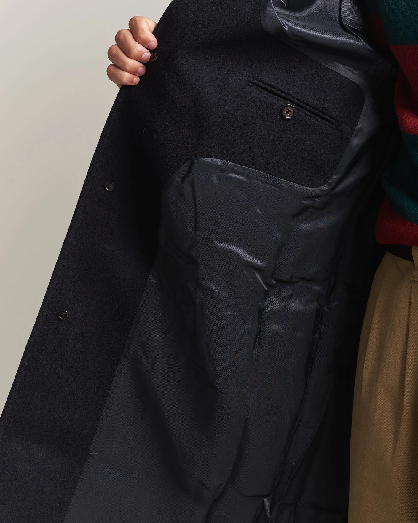 Herr | Jackor | Forét | Pine Wool Coat Navy