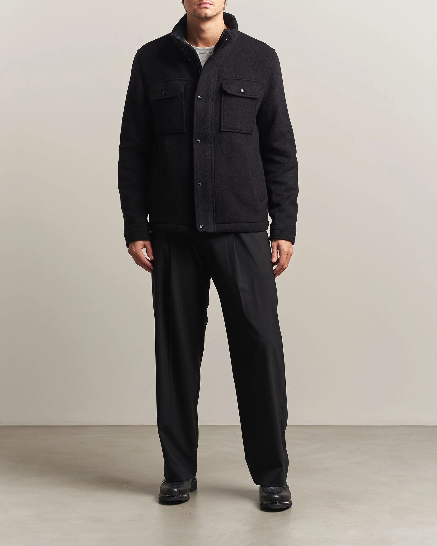 Herr | Jackor | J.Lindeberg | Bailey Wool Field Jacket Black