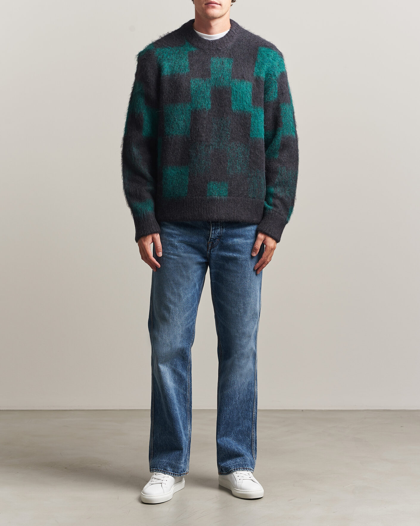 Herr | Tröjor | J.Lindeberg | Hank Graphic Knitted Sweater Forest Biome