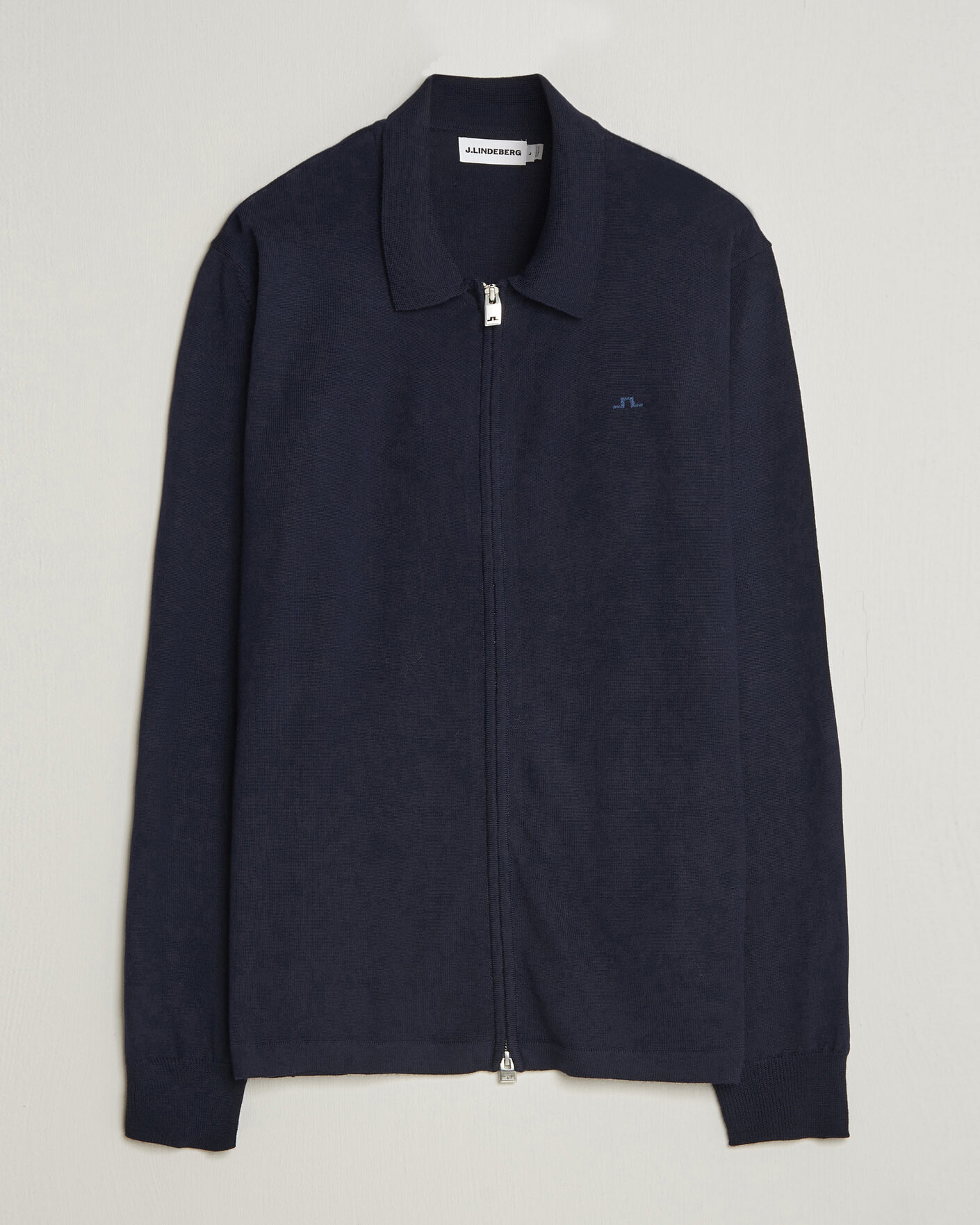 Herr | Tröjor | J.Lindeberg | Kaleb Merino Full Zip JL Navy