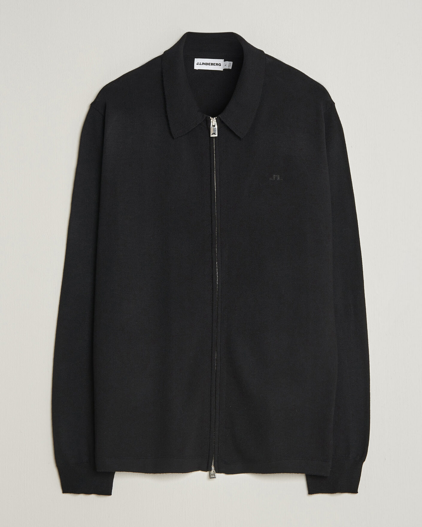 Herr | Tröjor | J.Lindeberg | Kaleb Merino Full Zip Black