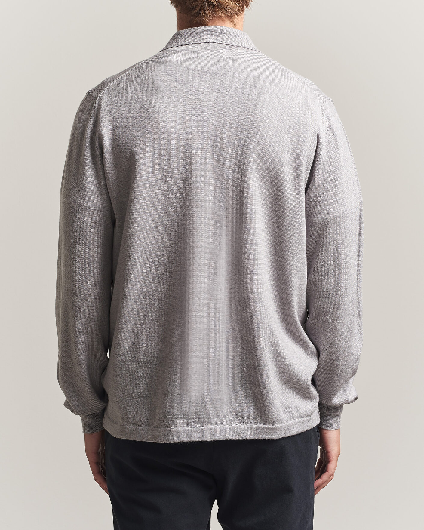 Herr | Tröjor | J.Lindeberg | Kaleb Merino Full Zip Light Grey Melange