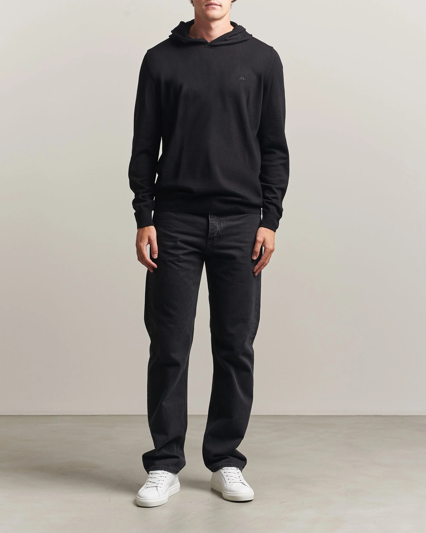 Herr | Tröjor | J.Lindeberg | Karl Merino Hoodie Black