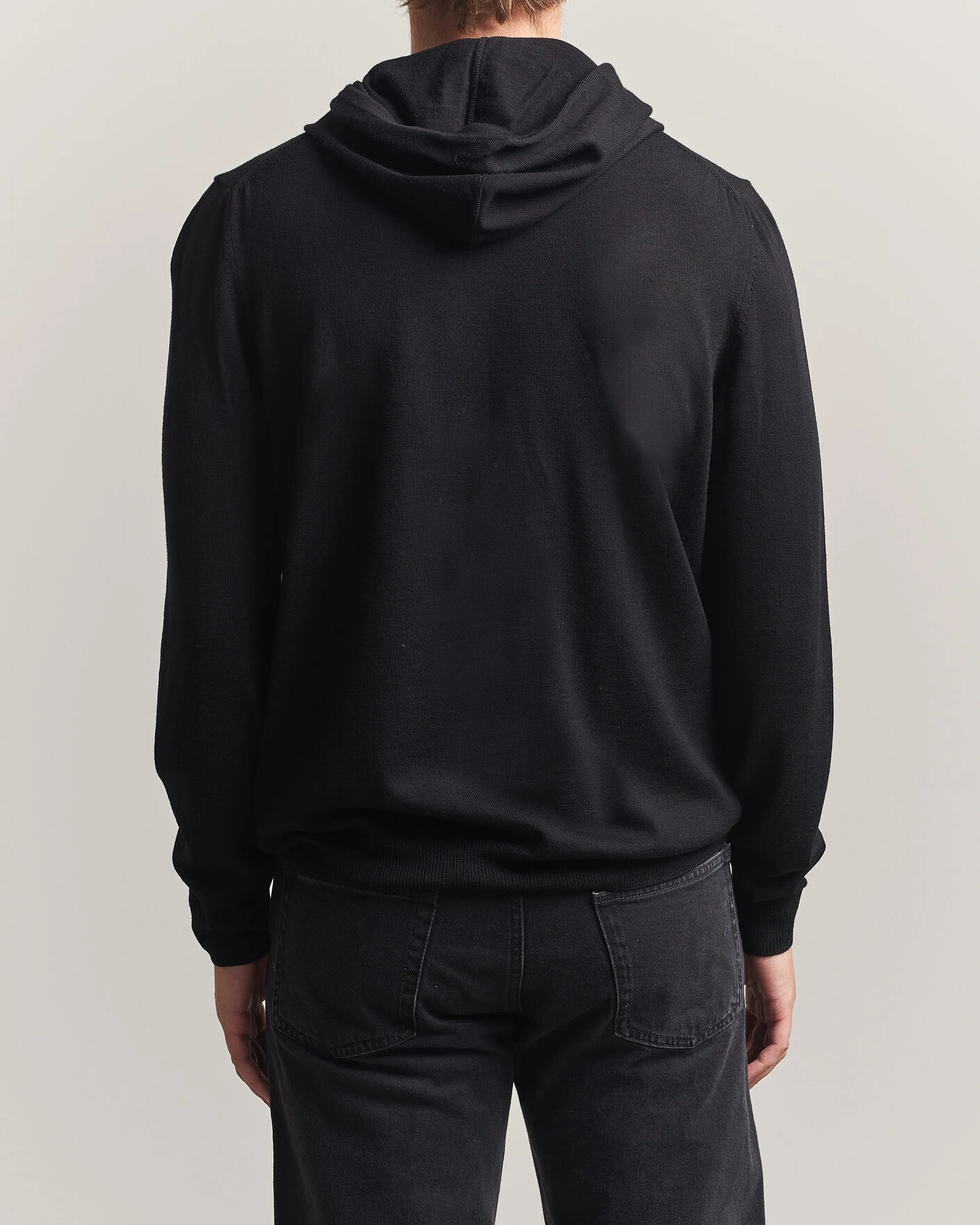Herr | Tröjor | J.Lindeberg | Karl Merino Hoodie Black