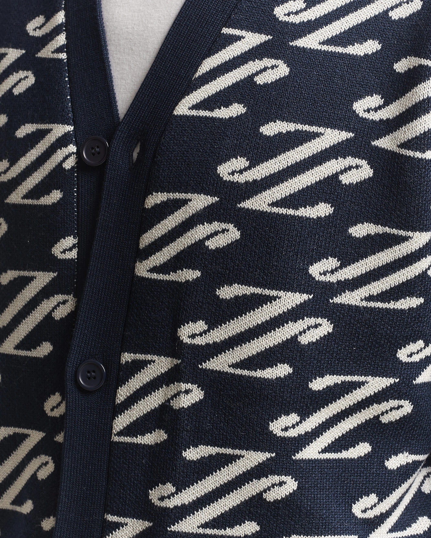Herr | Tröjor | J.Lindeberg | Denny Jacquard Cardigan JL Navy