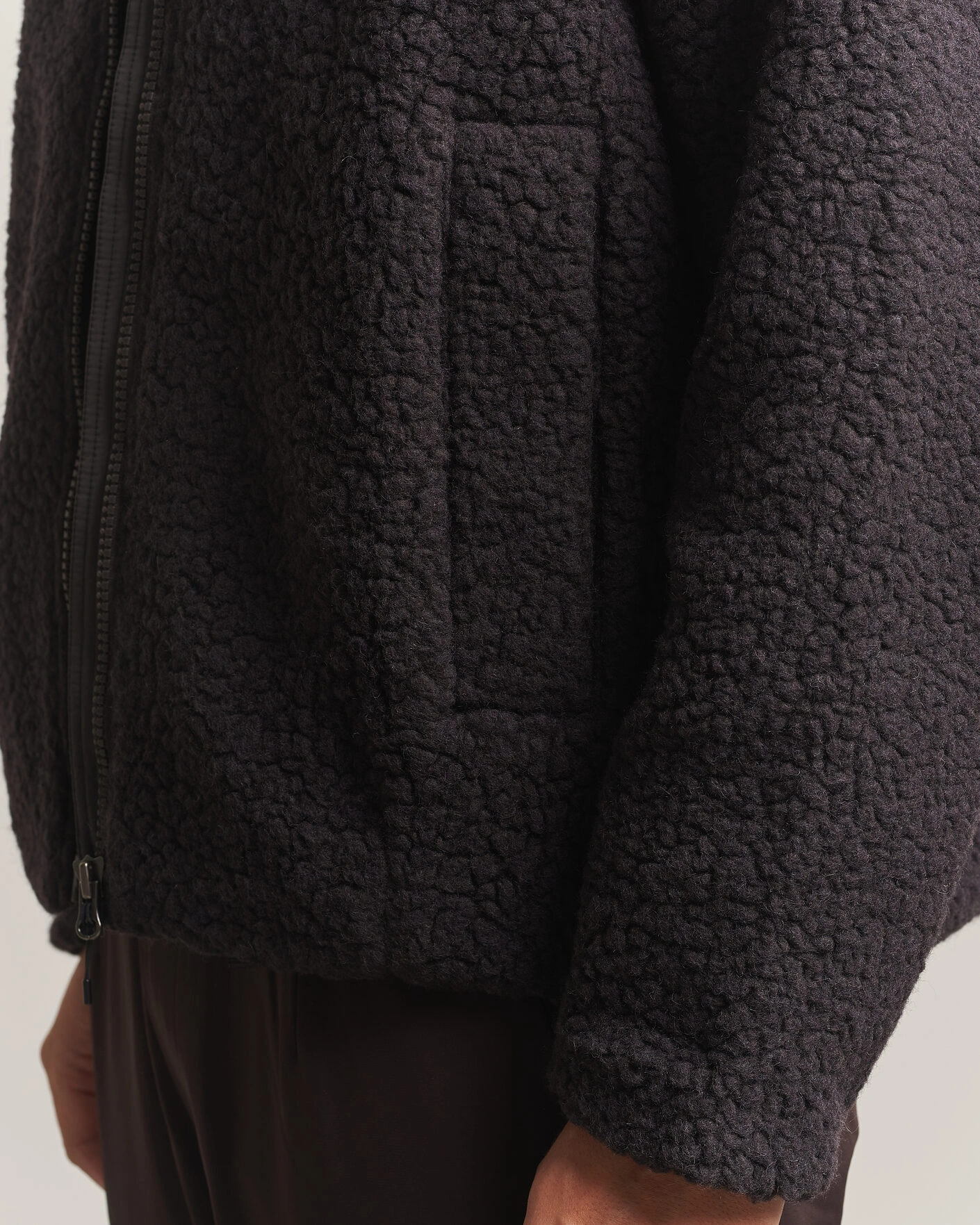Herr | Tröjor | Goldwin | Deep Pile Fleece Jacket Espresso
