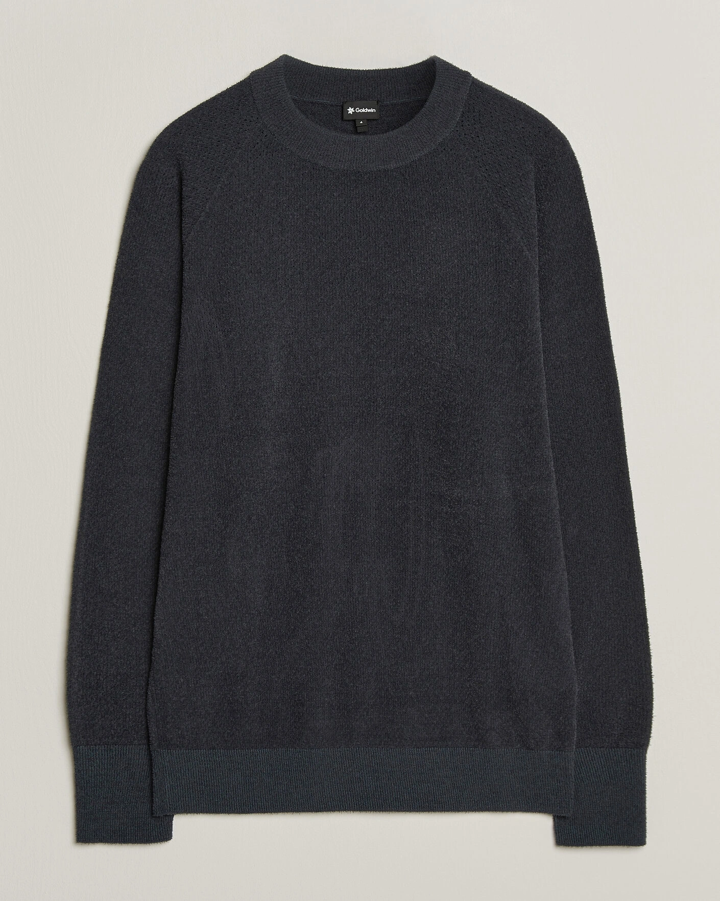 Herr | Tröjor | Goldwin | Mesh Pile Crew Neck Wolf Gray