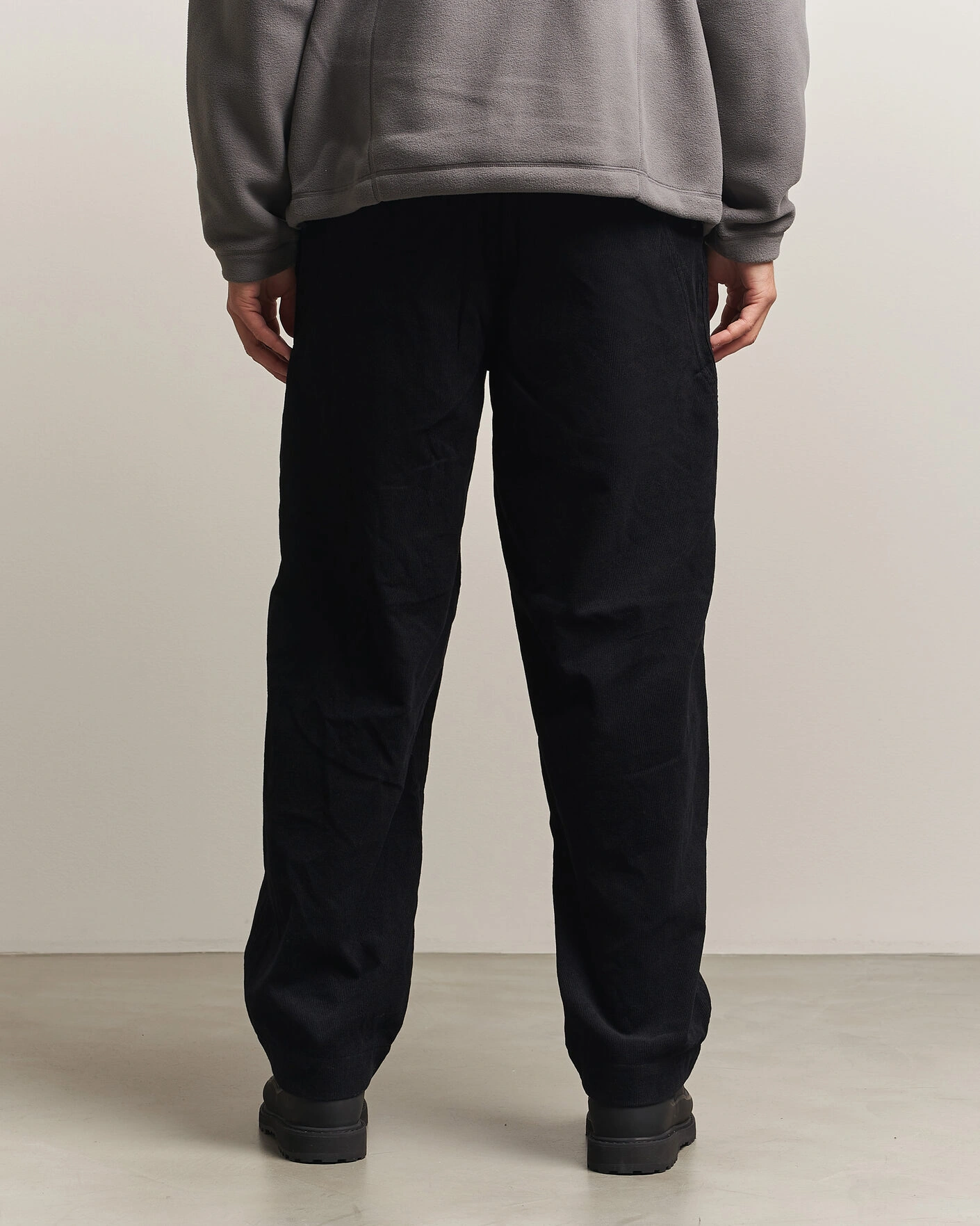 Herr | Byxor | Goldwin | Corduroy Straight Pants Black